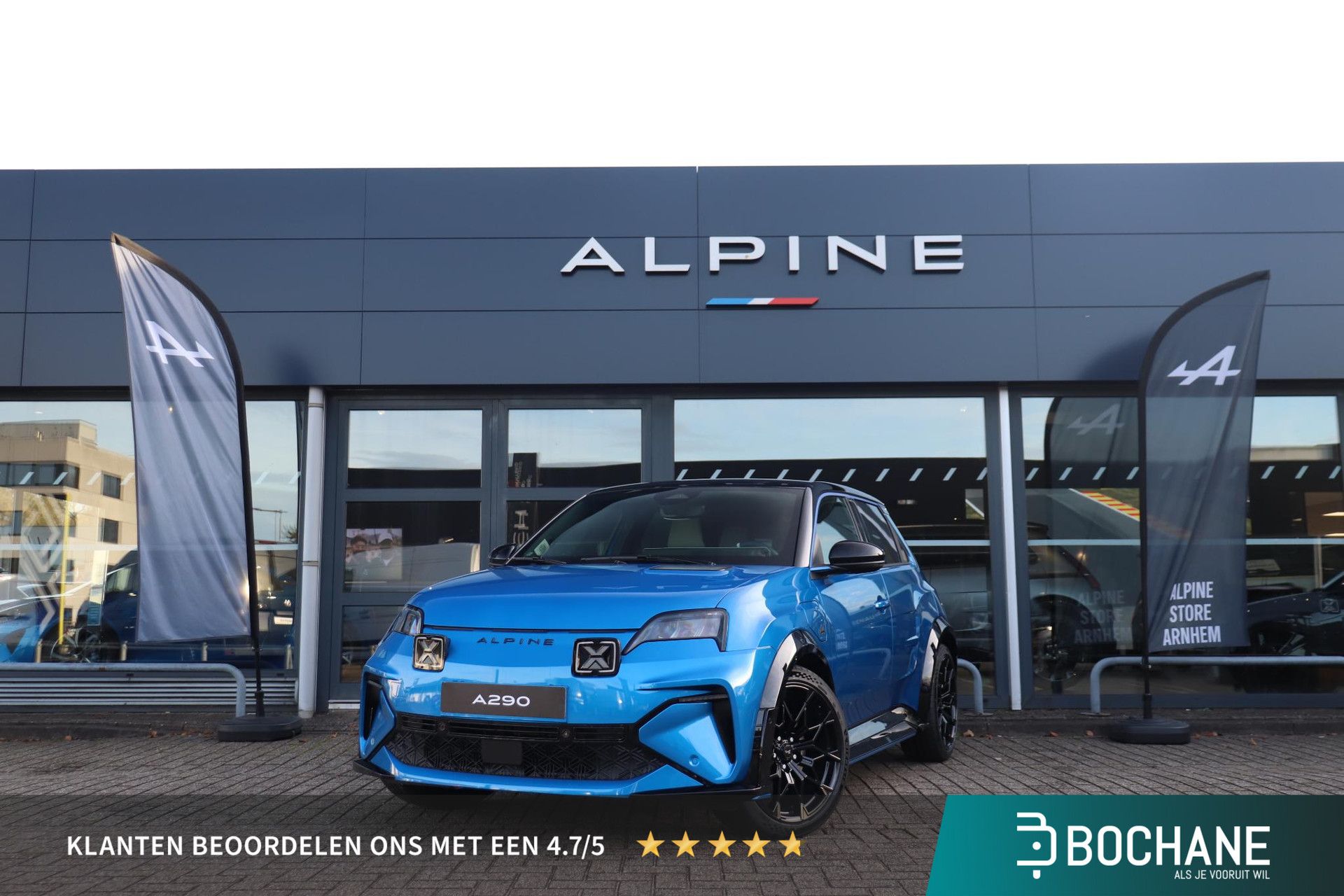 Alpine A290 met kenteken KHB-28-J – vooraanzicht