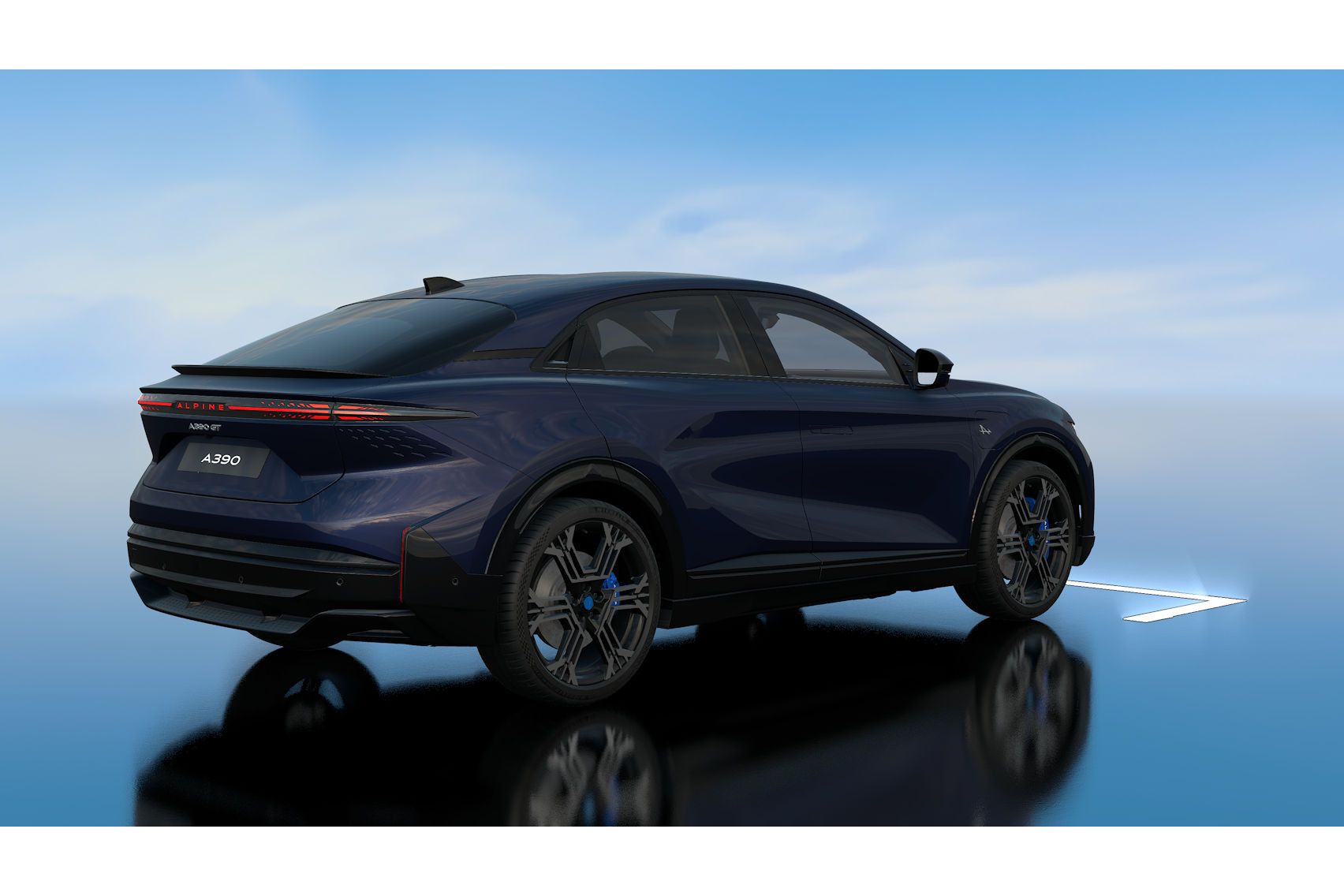 Alpine A390 – achteraanzicht