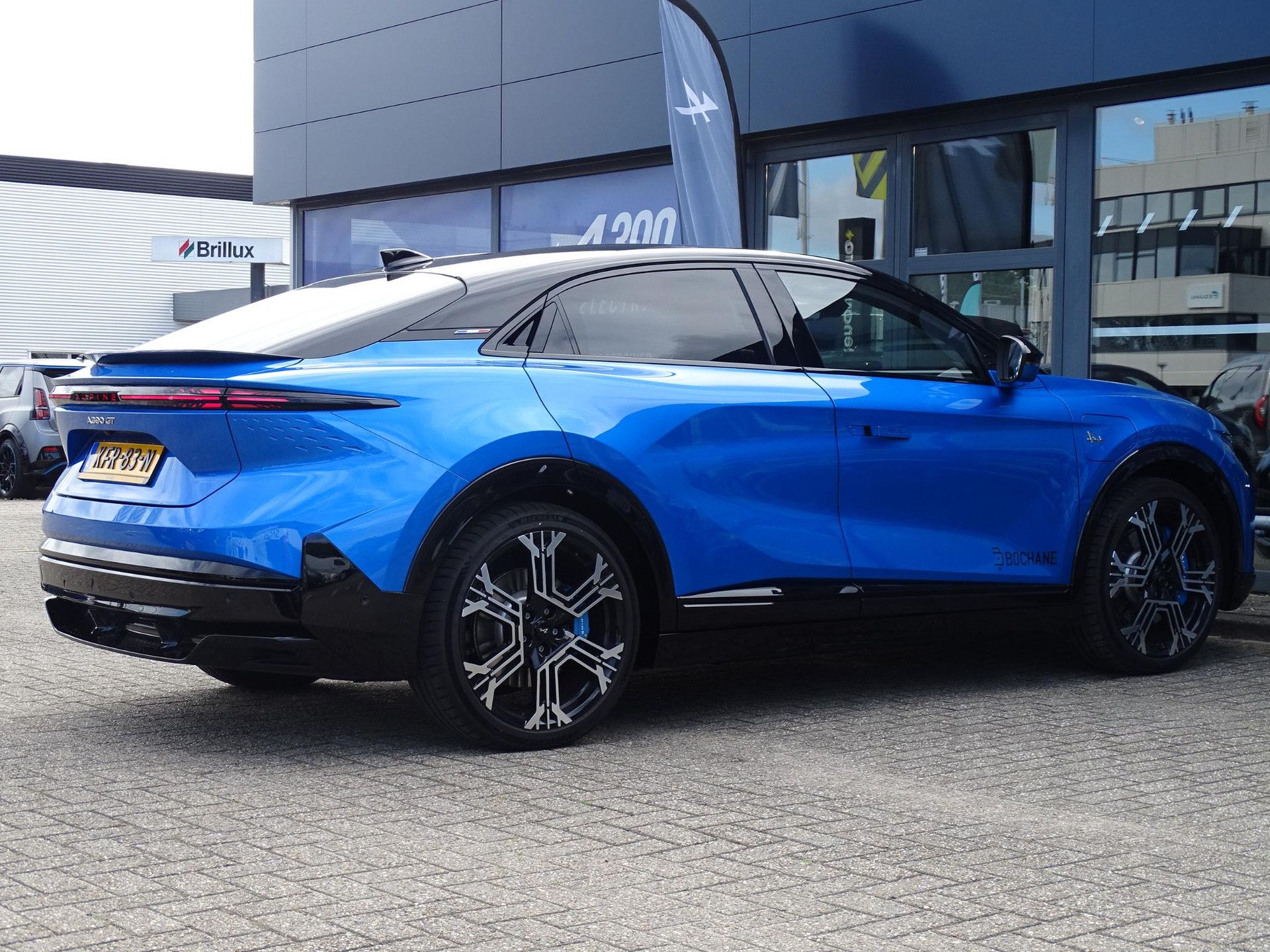 Alpine A390 met kenteken KFR-83-N – achteraanzicht