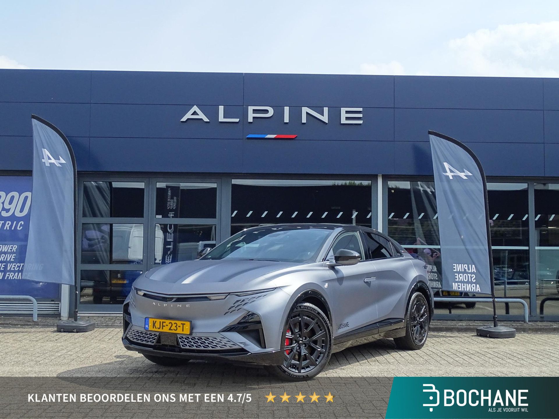 Alpine A390 met kenteken KJF-23-T – vooraanzicht