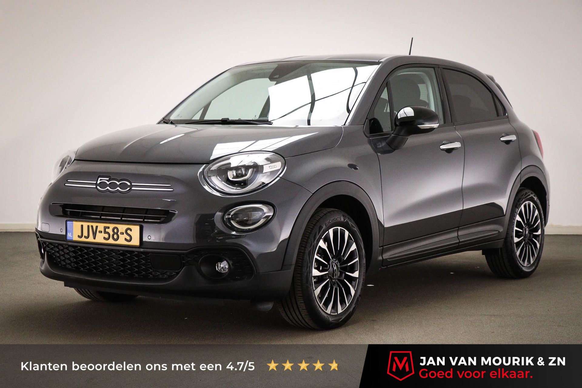 Fiat 500X met kenteken JJV-58-S – vooraanzicht