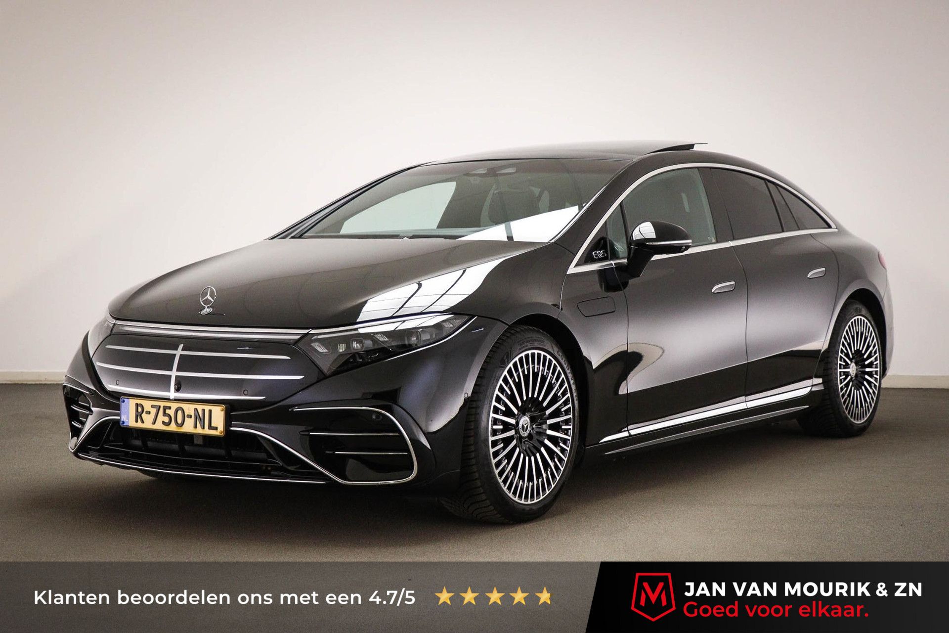 Mercedes-Benz EQS met kenteken R-750-NL – vooraanzicht