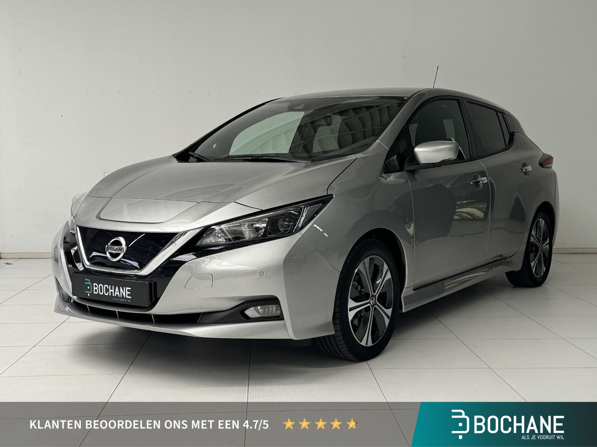 Nissan Leaf met kenteken K-955-XL – vooraanzicht