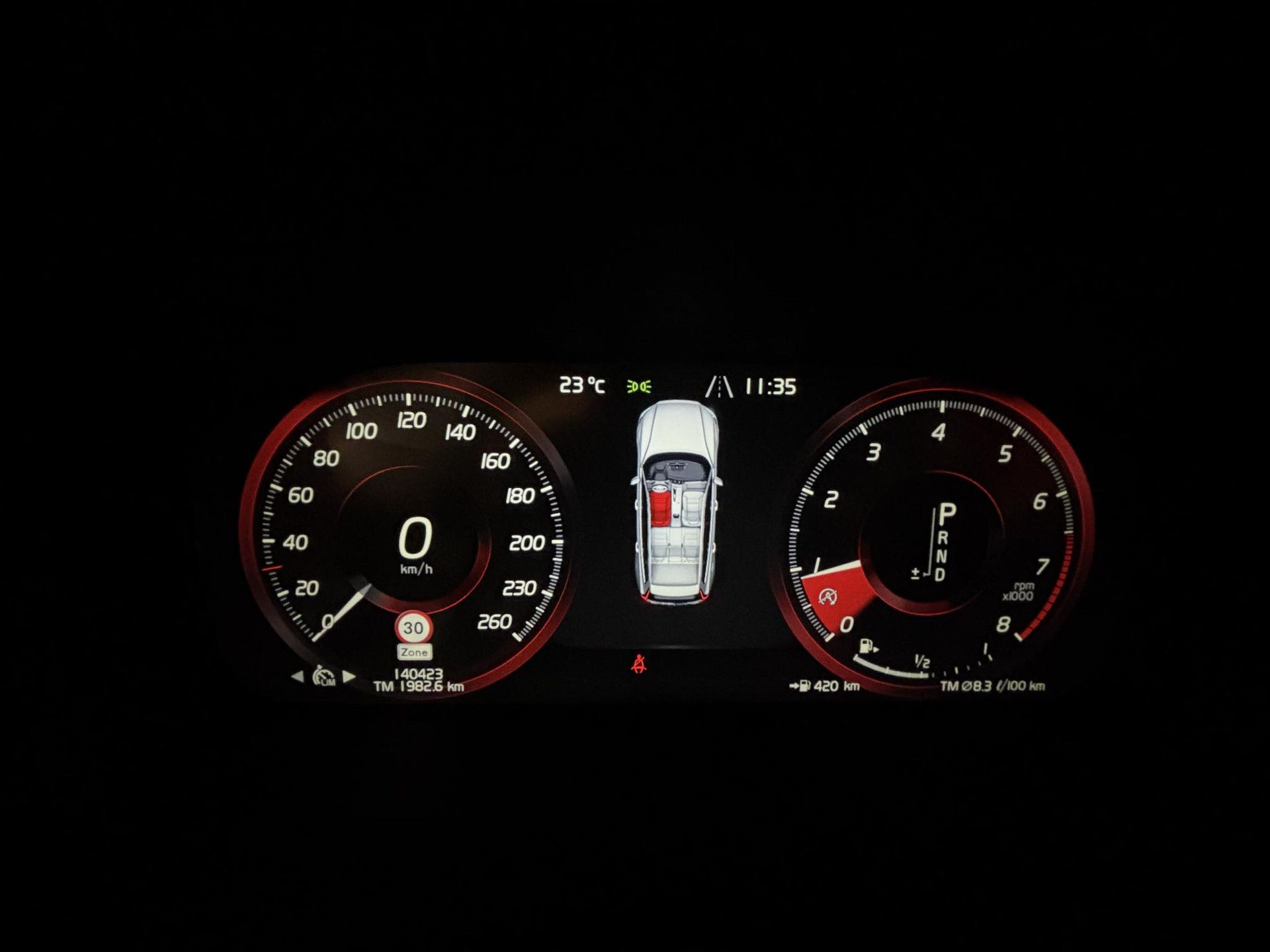 Volvo V60 met kenteken H-629-VT – dashboard