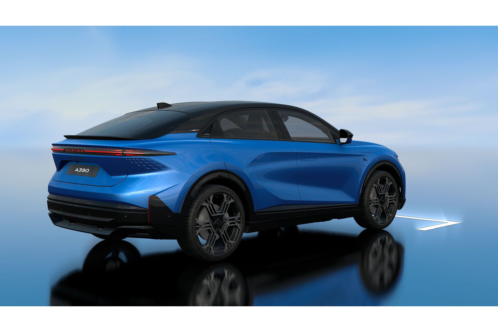Alpine A390 – achteraanzicht