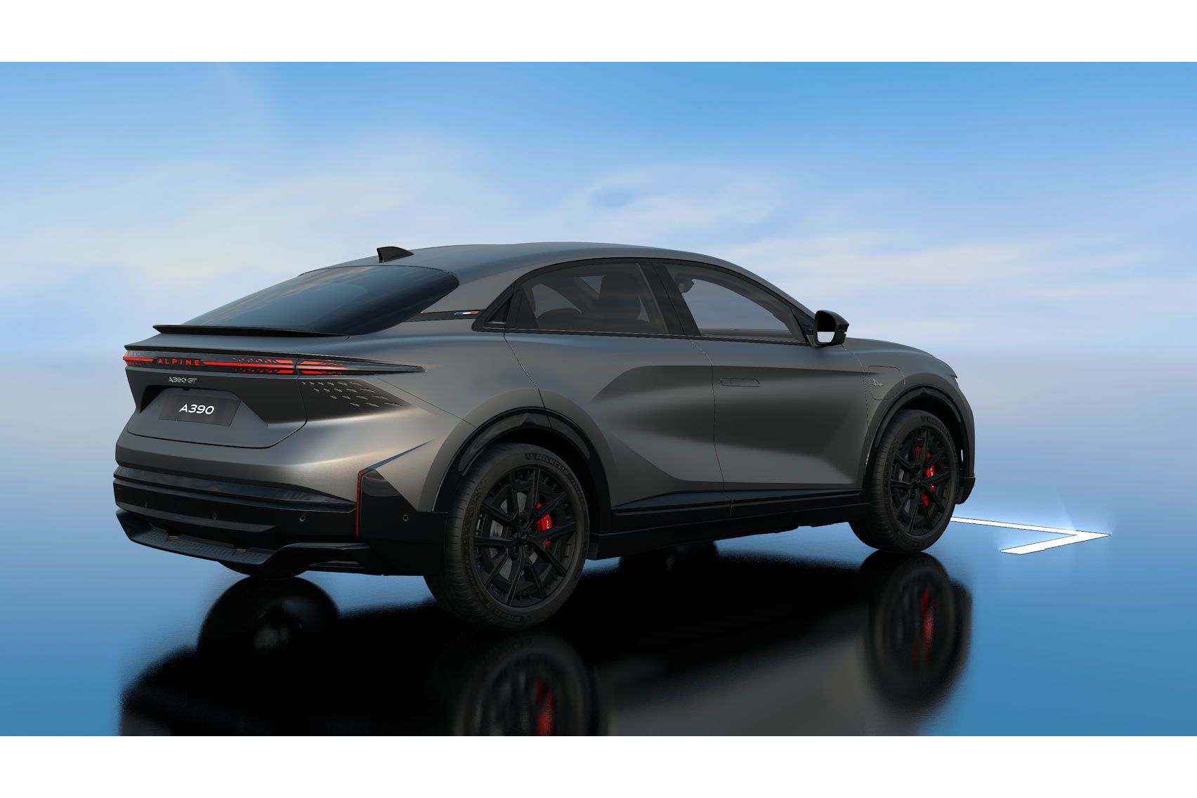 Alpine A390 – achteraanzicht