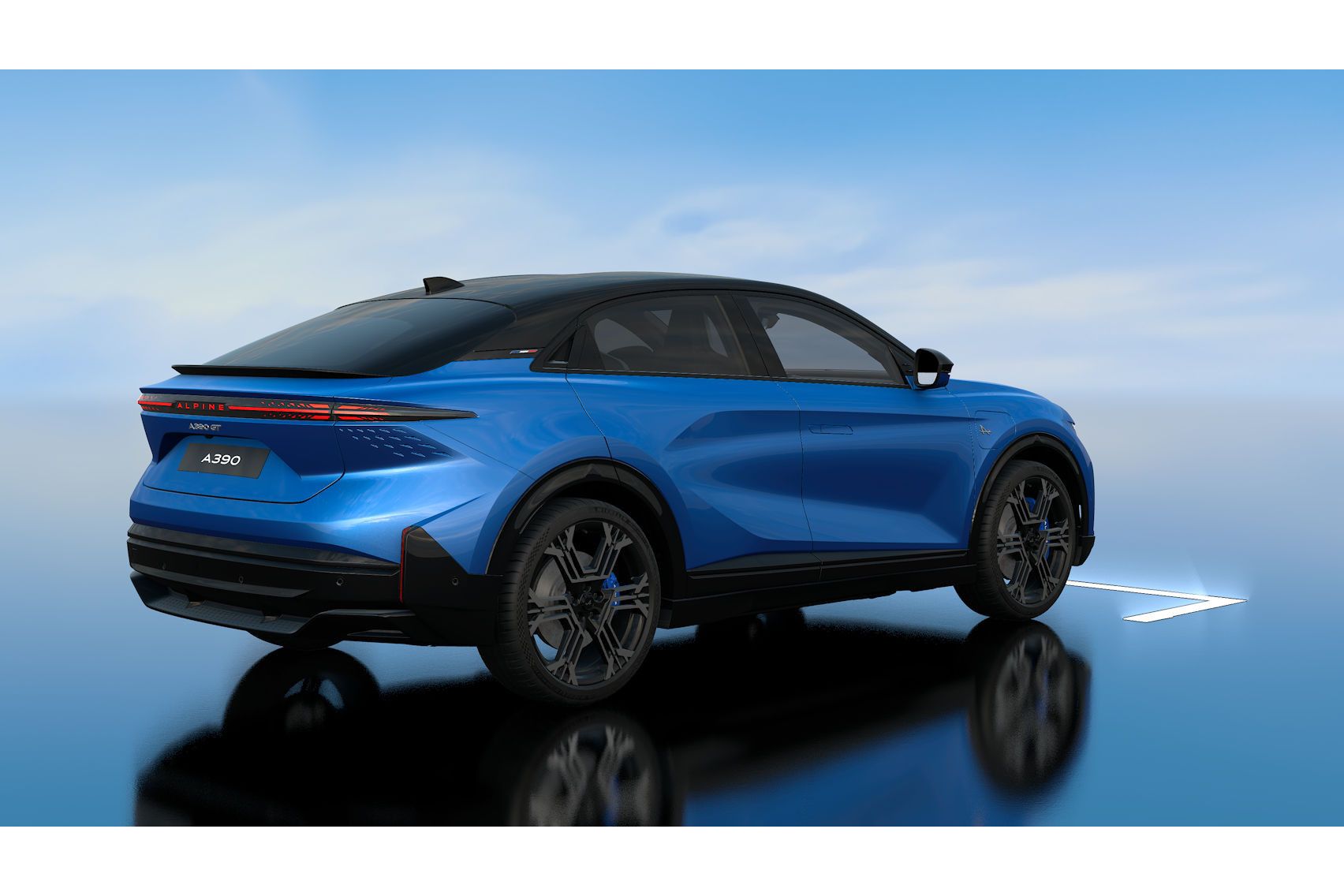 Alpine A390 – achteraanzicht