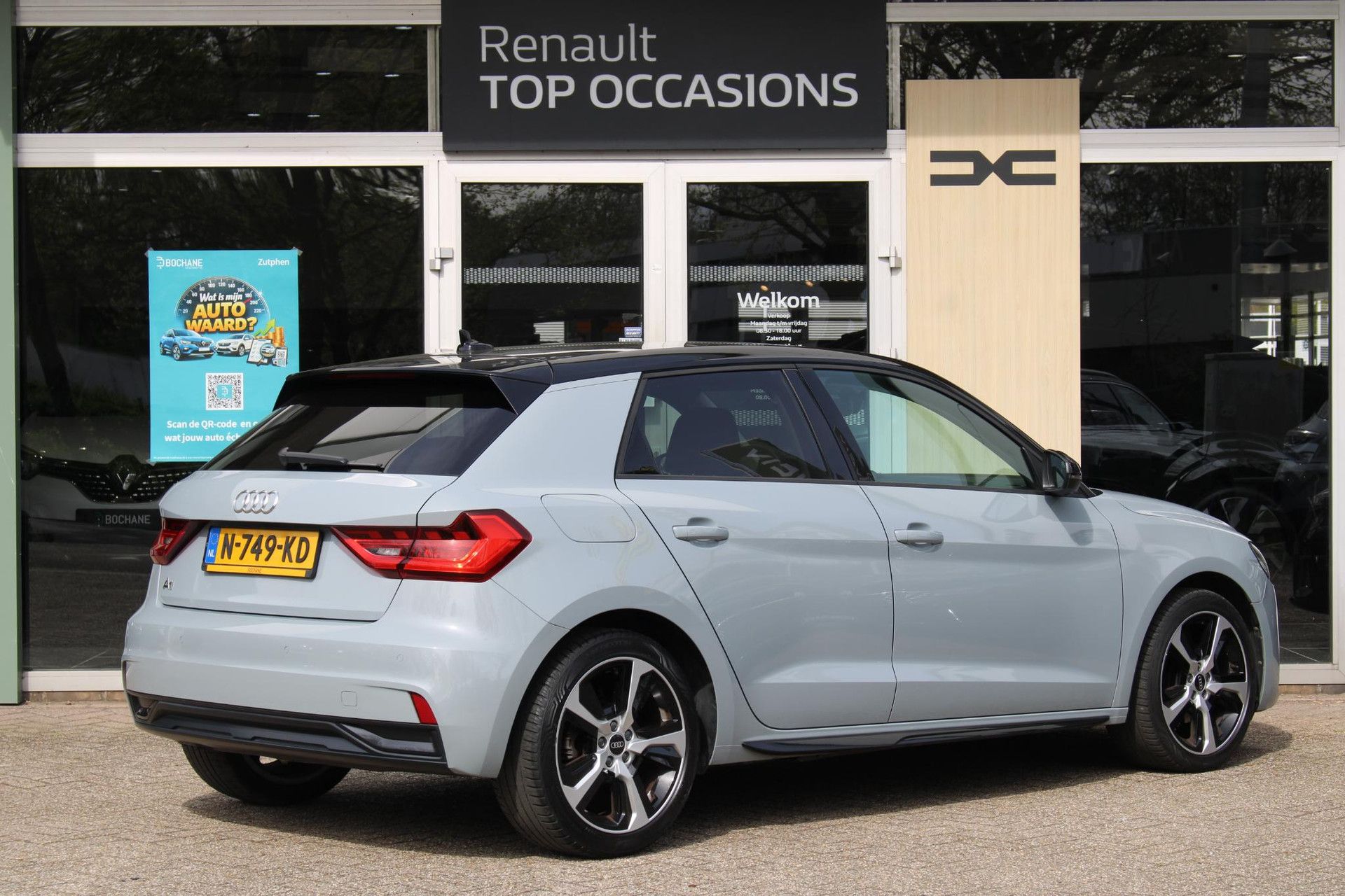 Audi A1Sportback met kenteken N-749-KD – achteraanzicht