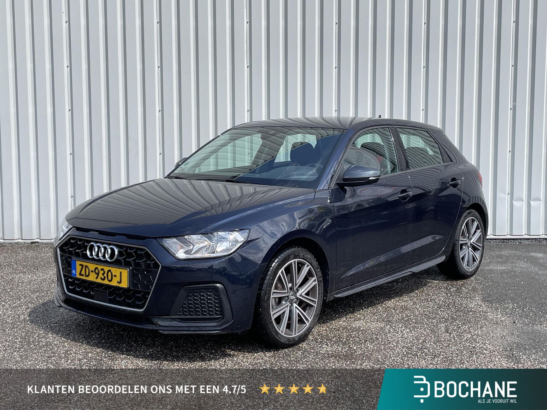 Audi A1Sportback met kenteken ZD-930-J – vooraanzicht