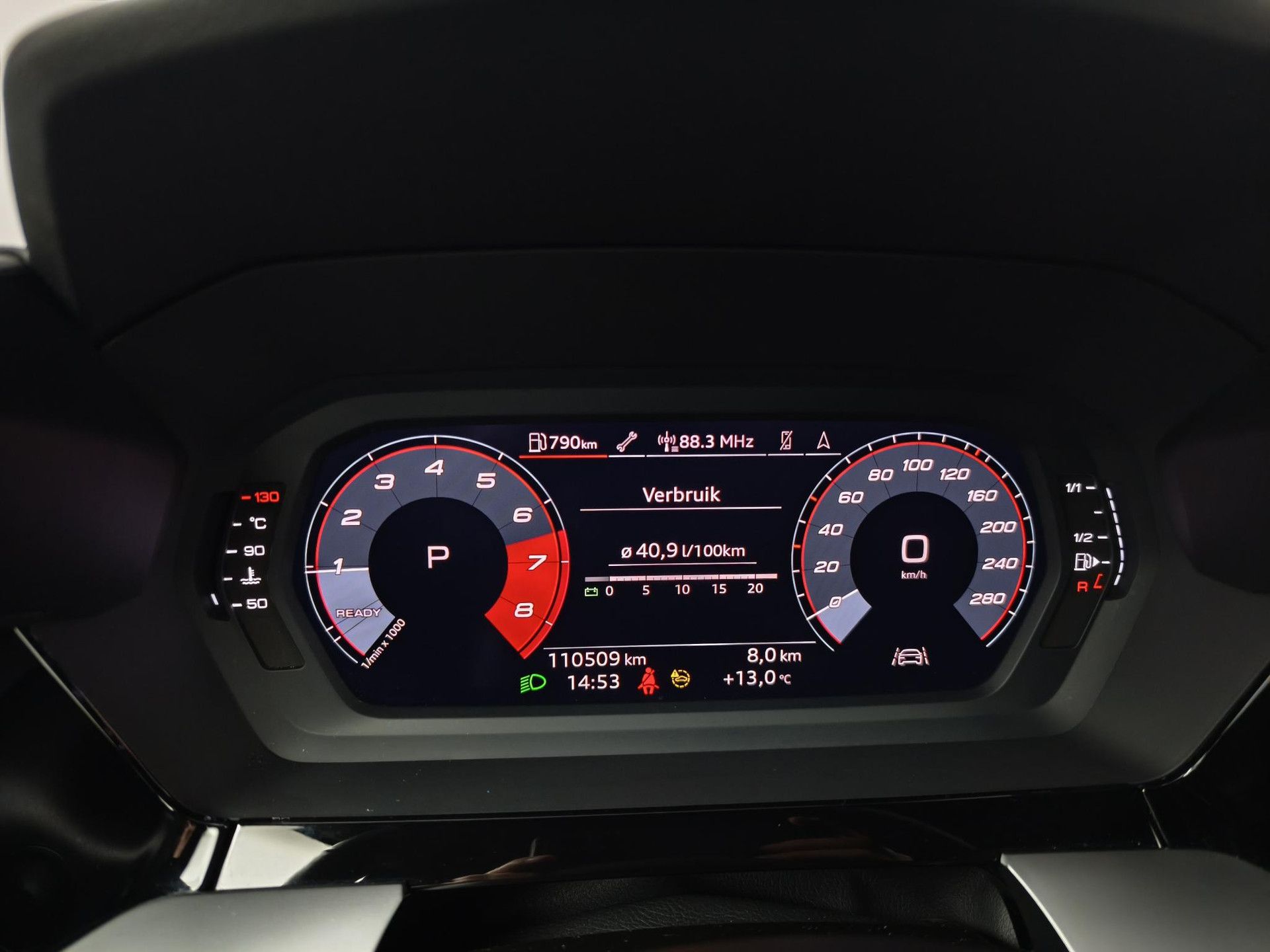 Audi A3 met kenteken N-804-XL – dashboard