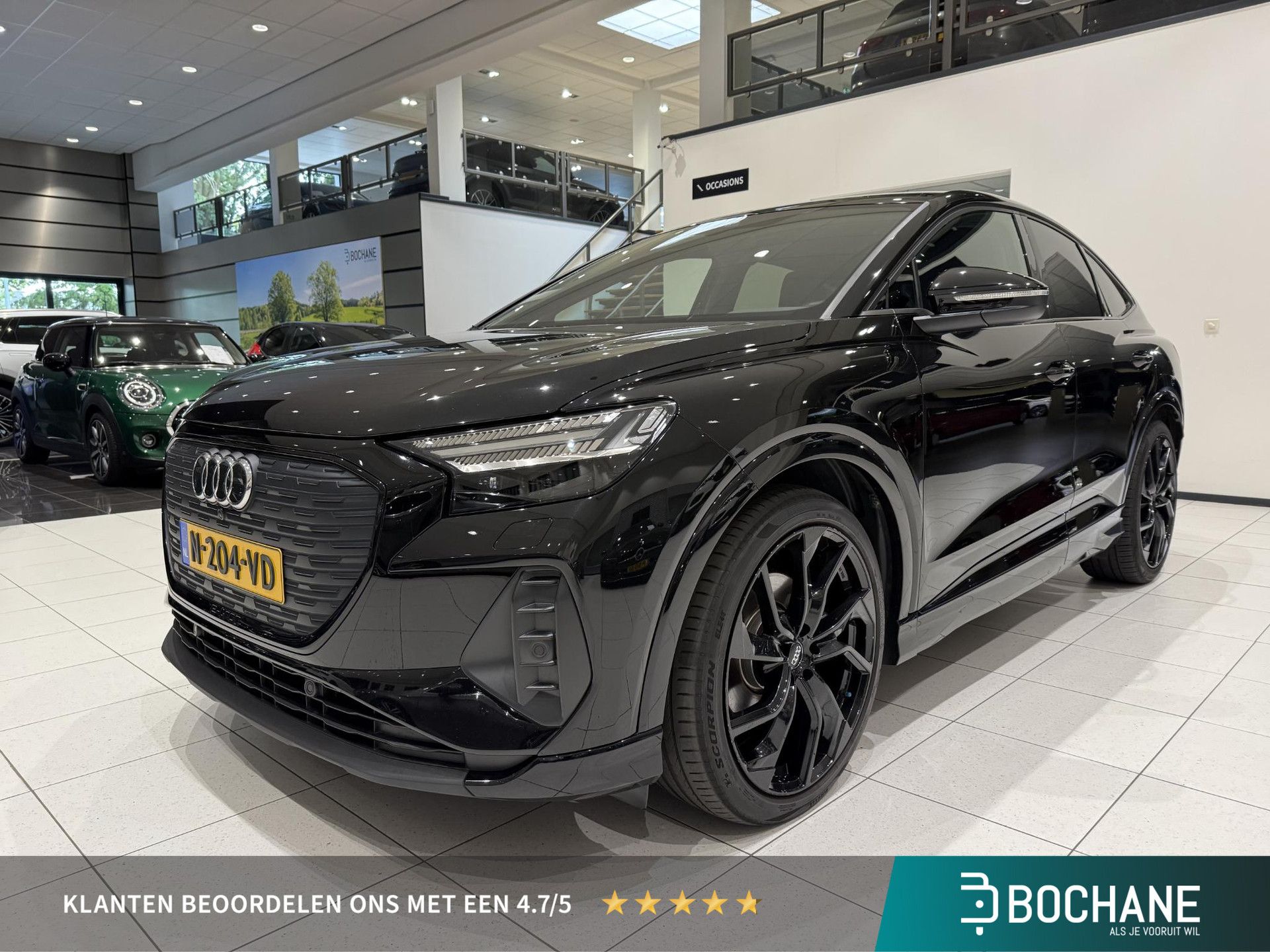 Audi Q4Sportbacke-tron met kenteken N-204-VD – vooraanzicht