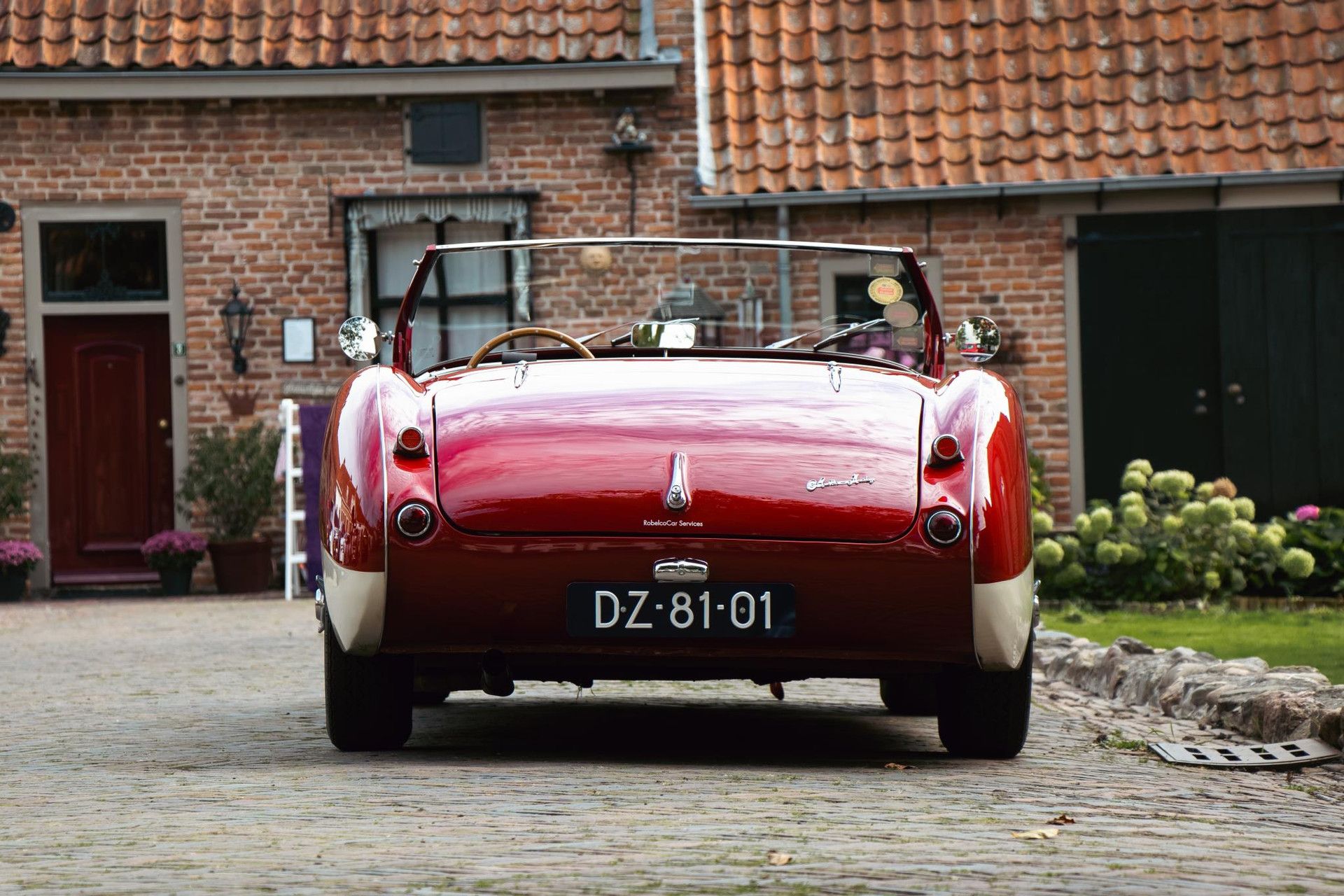 Austin Austin-healey100M met kenteken DZ-81-01 – detailfoto