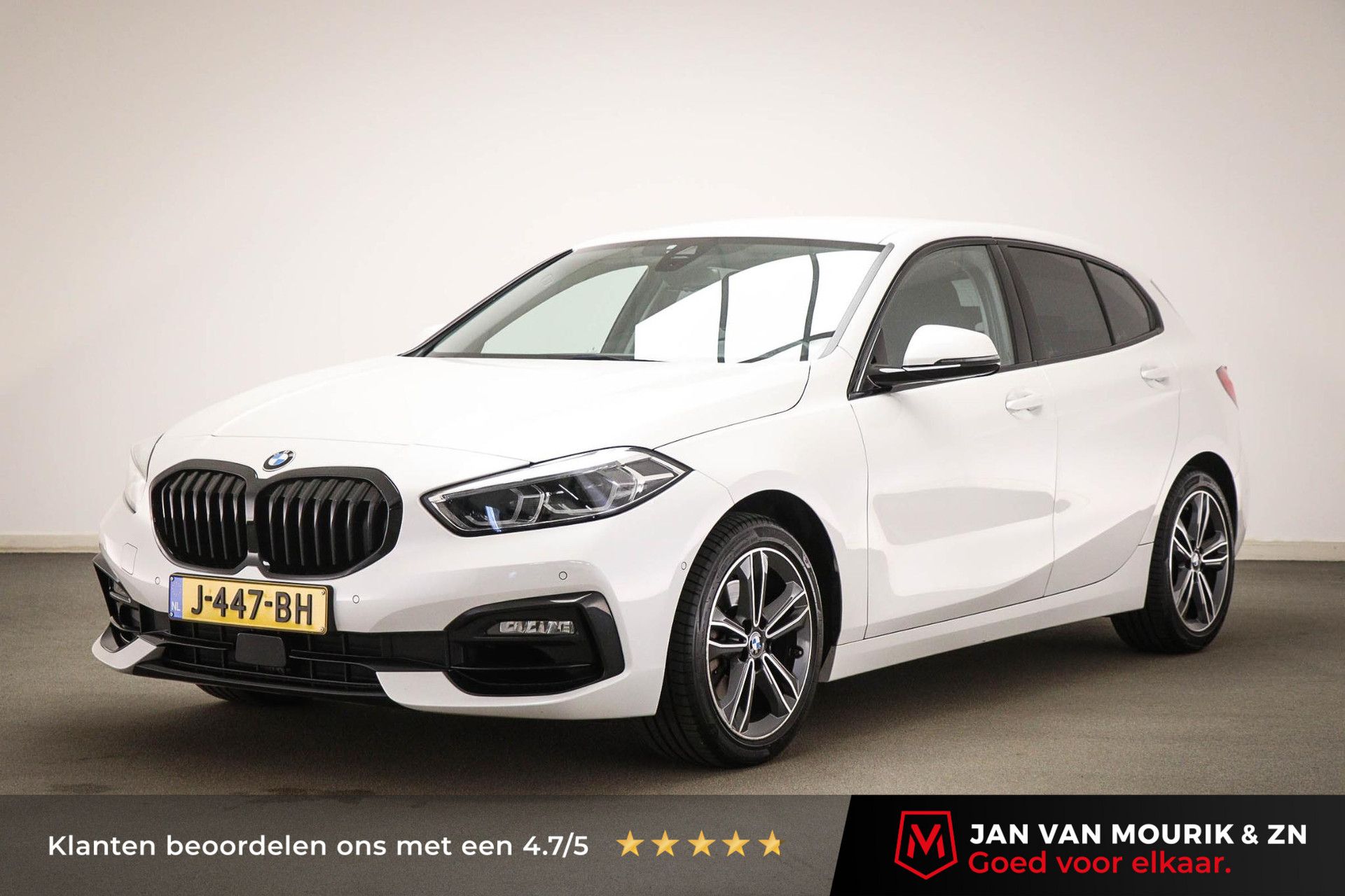 BMW 1-serie met kenteken J-447-BH – vooraanzicht