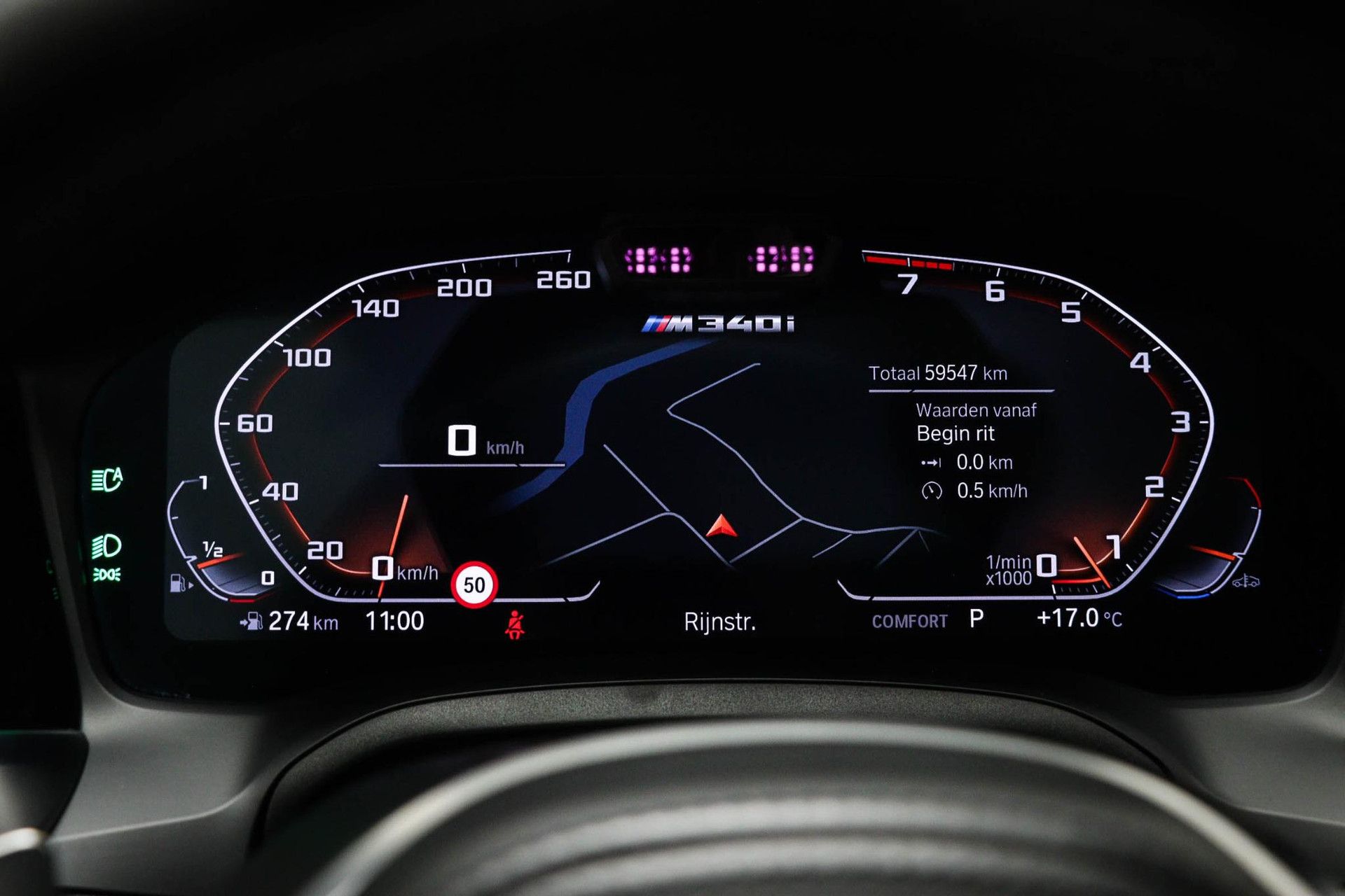 BMW 3-Serie met kenteken HZT-18-B – dashboard