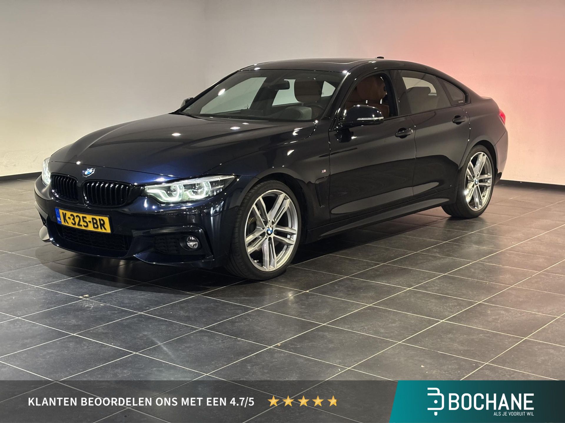BMW 4-serie met kenteken K-325-BR – vooraanzicht