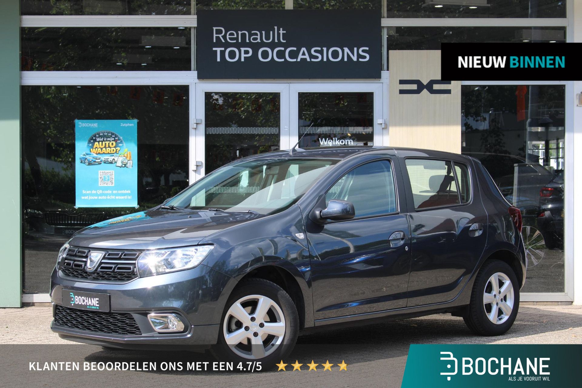 Dacia Sandero met kenteken TN-531-B – vooraanzicht