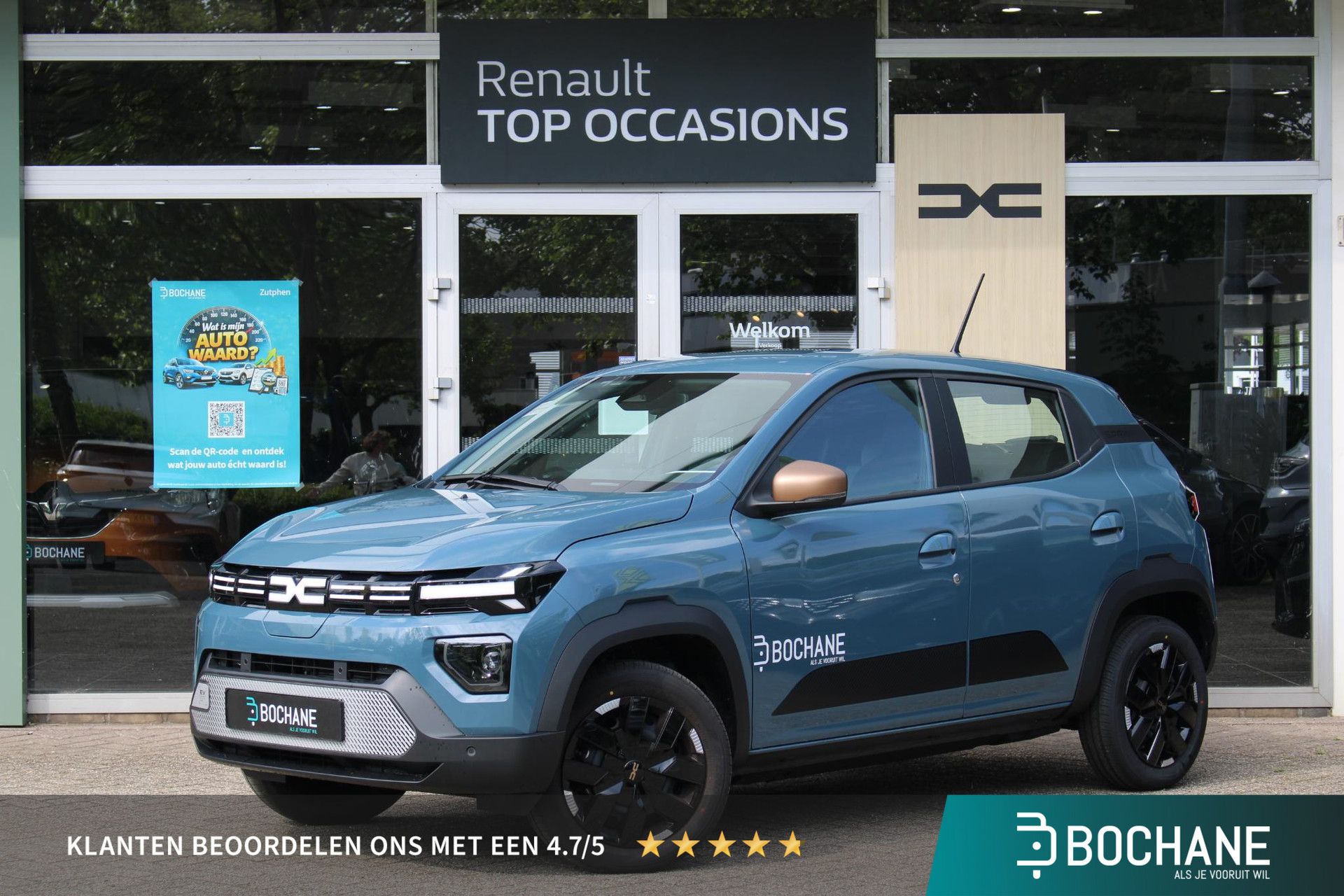 Dacia Spring met kenteken KFL-98-X – vooraanzicht