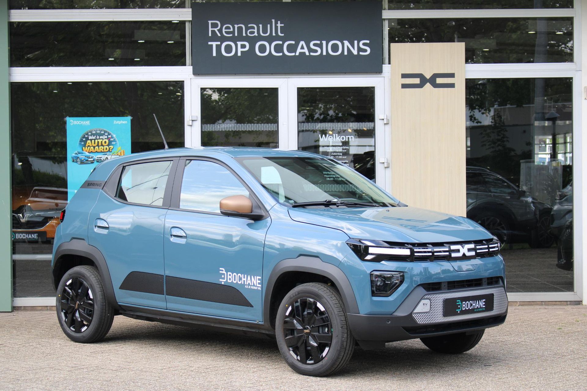Dacia Spring met kenteken KFL-98-X – detailfoto