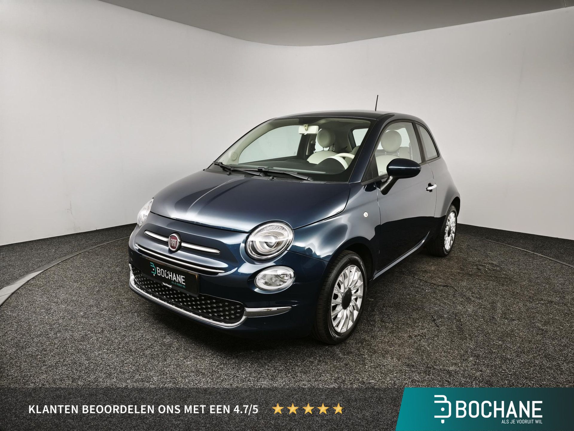 Fiat 500 met kenteken J-625-BX – vooraanzicht