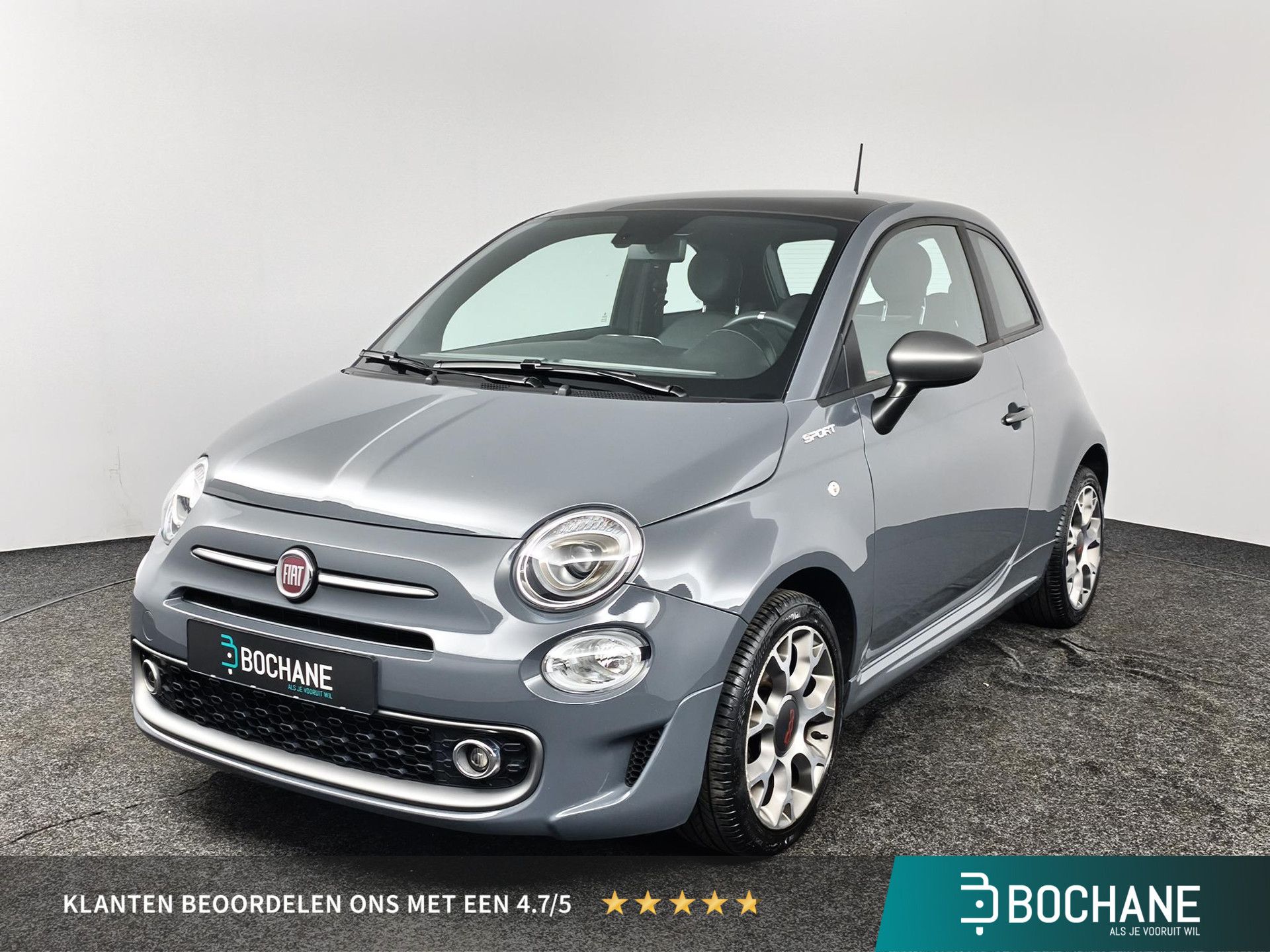 Fiat 500 met kenteken P-592-RL – vooraanzicht