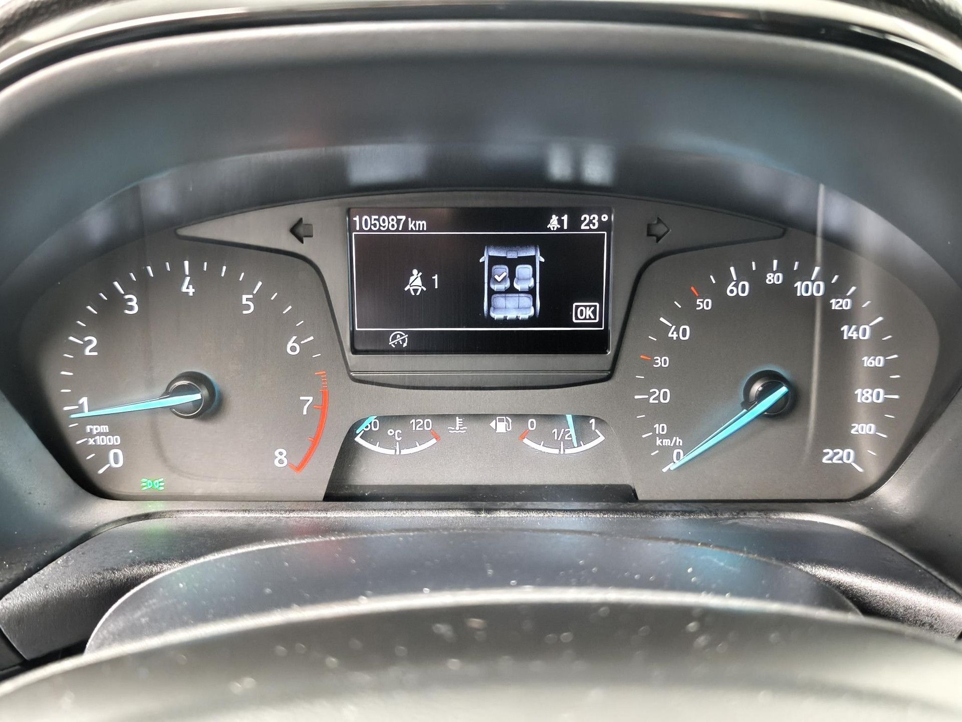 Ford Fiesta met kenteken J-278-ND – dashboard
