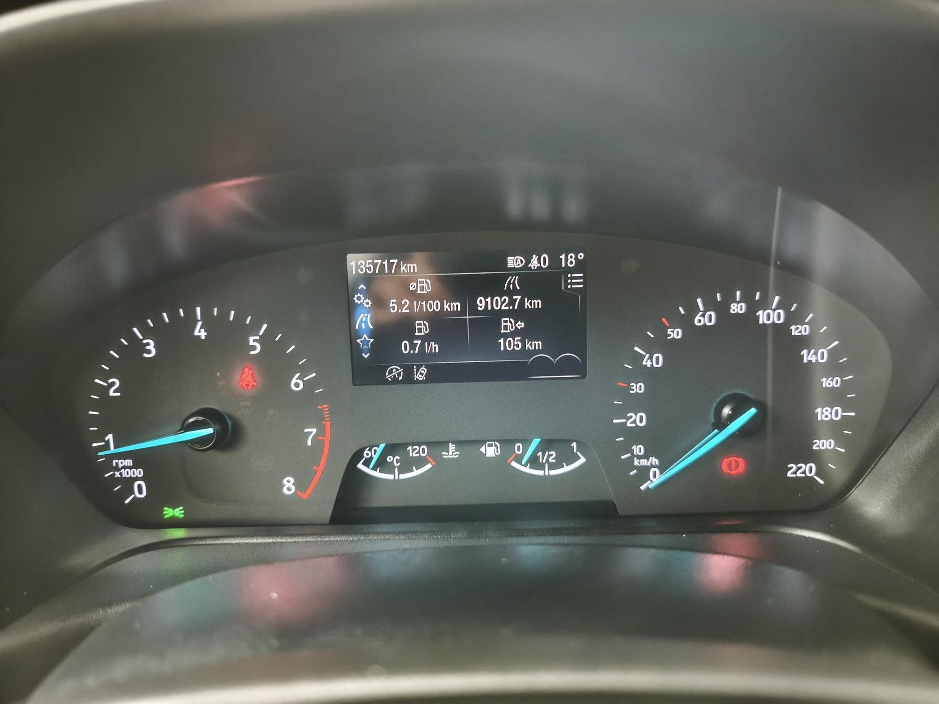 Ford Fiesta met kenteken K-039-TP – dashboard