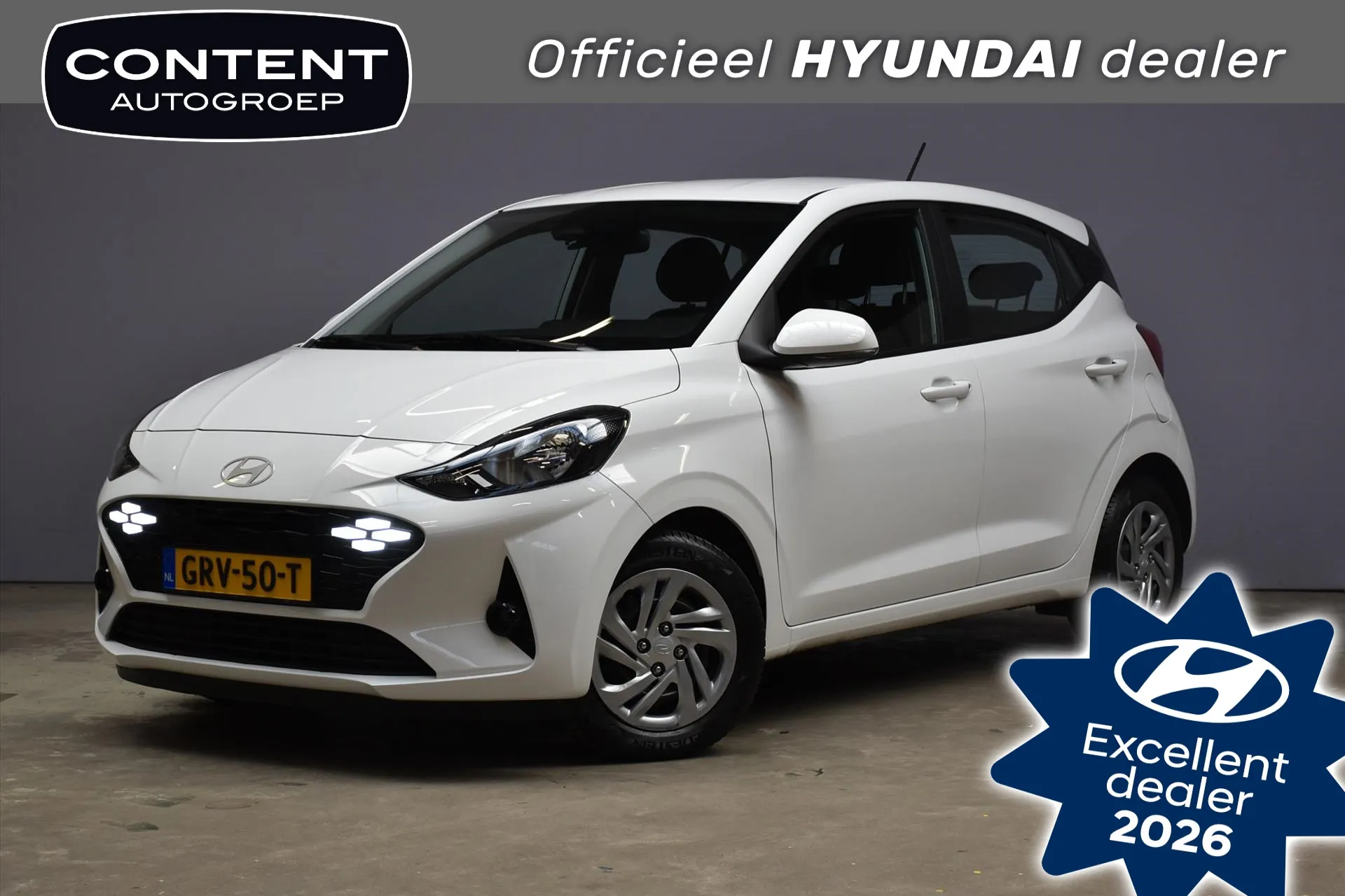 Hyundai i10 met kenteken GRV-50-T – vooraanzicht