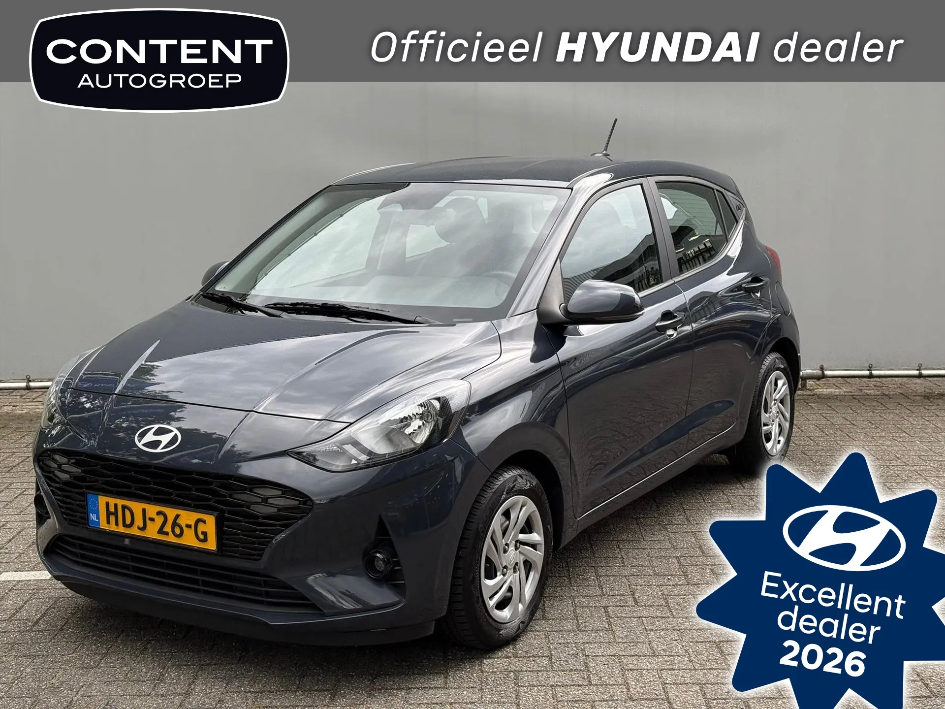 Hyundai i10 met kenteken HDJ-26-G – vooraanzicht