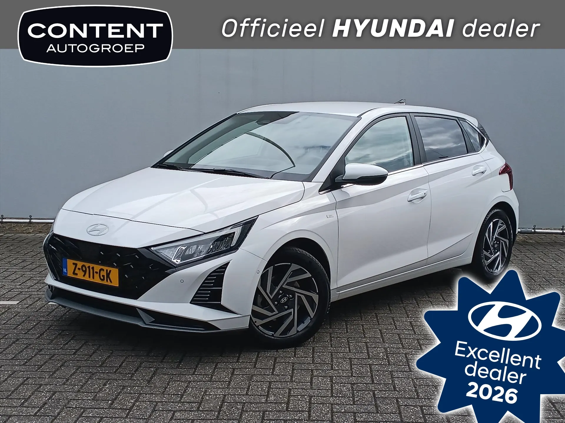 Hyundai i20 met kenteken Z-911-GK – vooraanzicht