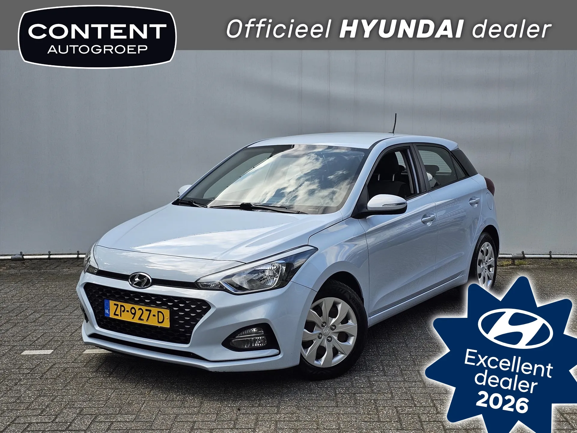 Hyundai i20 met kenteken ZP-927-D – vooraanzicht