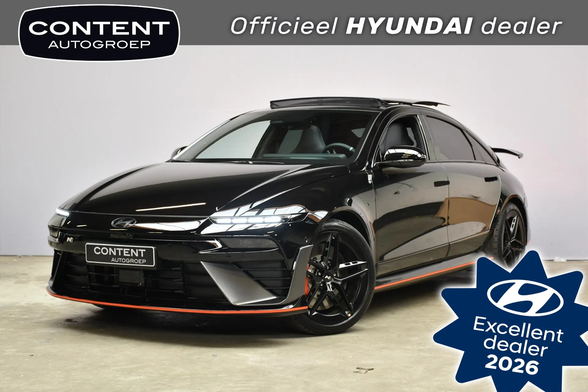 Hyundai IONIQ6 met kenteken 76791 – vooraanzicht