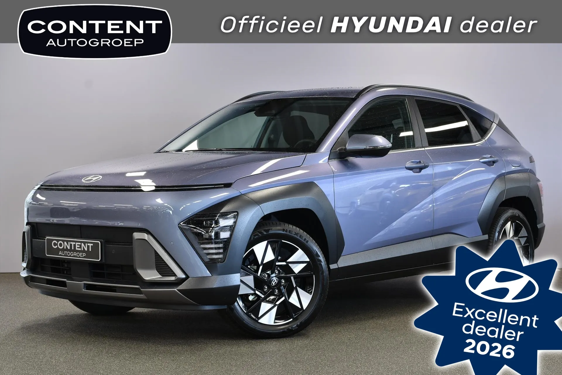 Hyundai Kona met kenteken 66163 – vooraanzicht