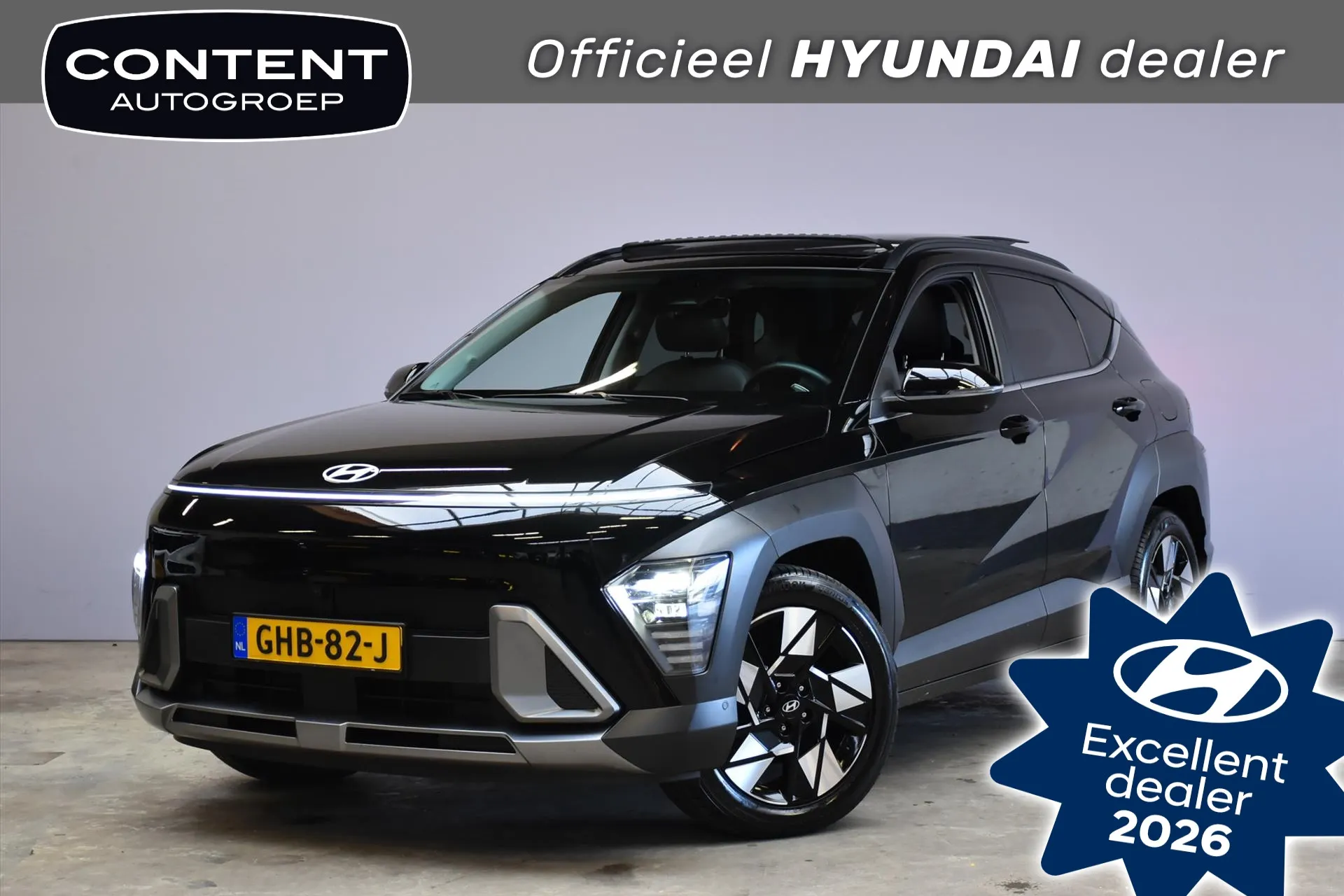 Hyundai Kona met kenteken GHB-82-J – vooraanzicht