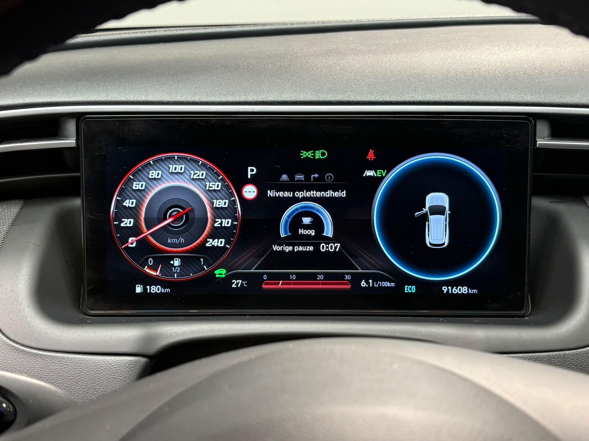 Hyundai Tucson met kenteken R-307-ZJ – dashboard