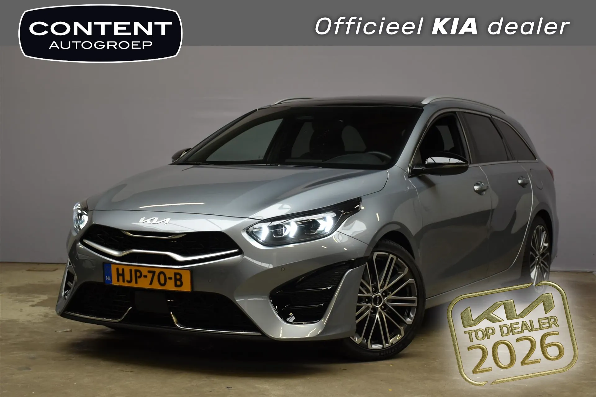 Kia CeedSportswagon met kenteken HJP-70-B – vooraanzicht