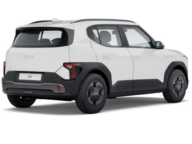 Kia EV2 met kenteken 76001 – achteraanzicht