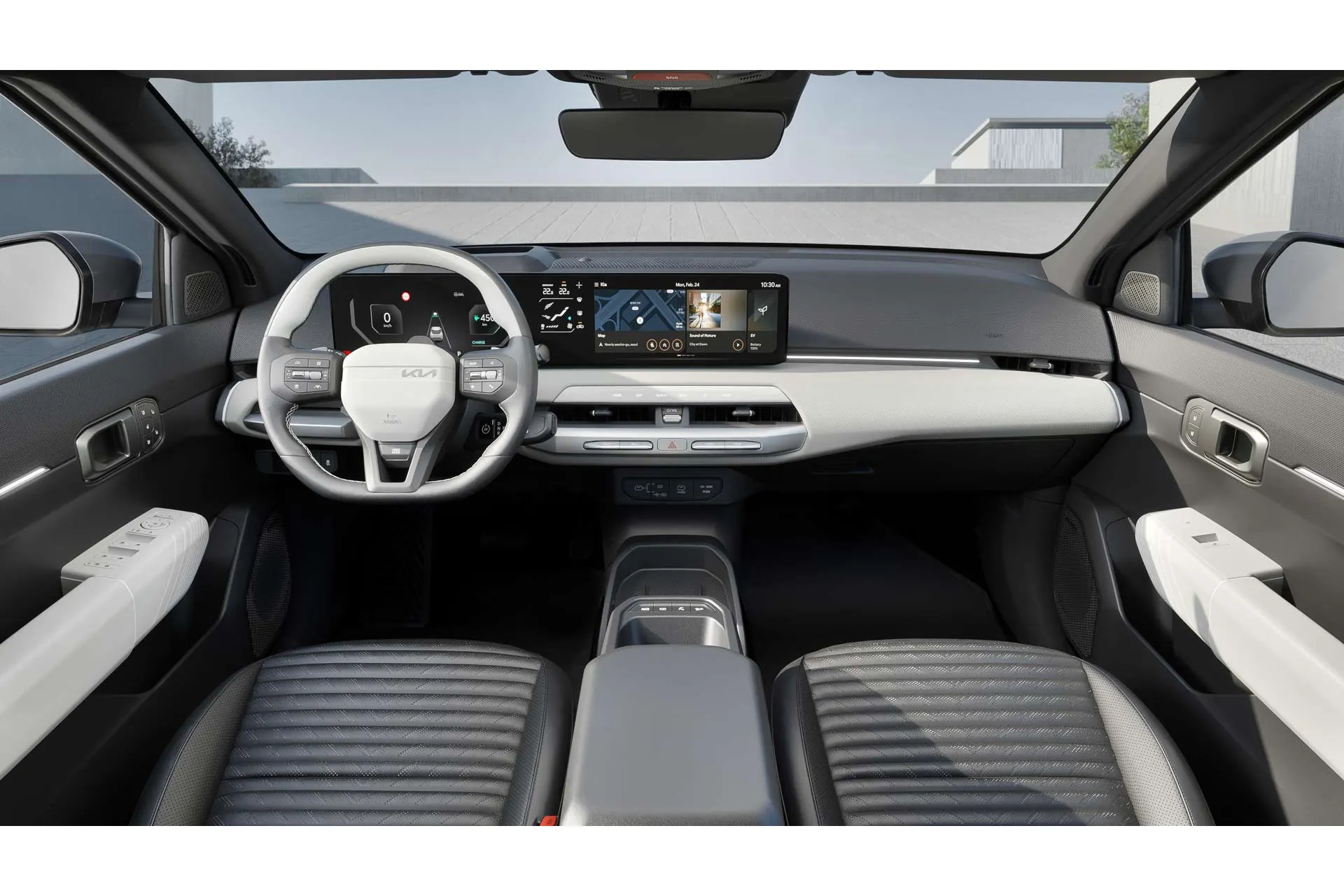 Kia EV4 met kenteken 72371 – achteraanzicht