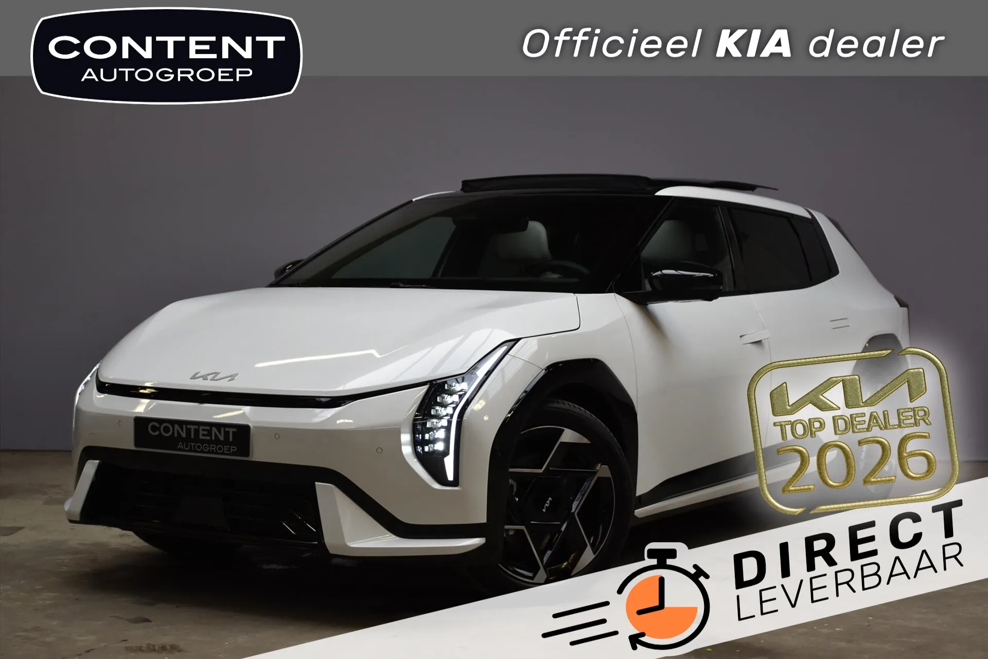 Kia EV4 met kenteken 75266 – vooraanzicht