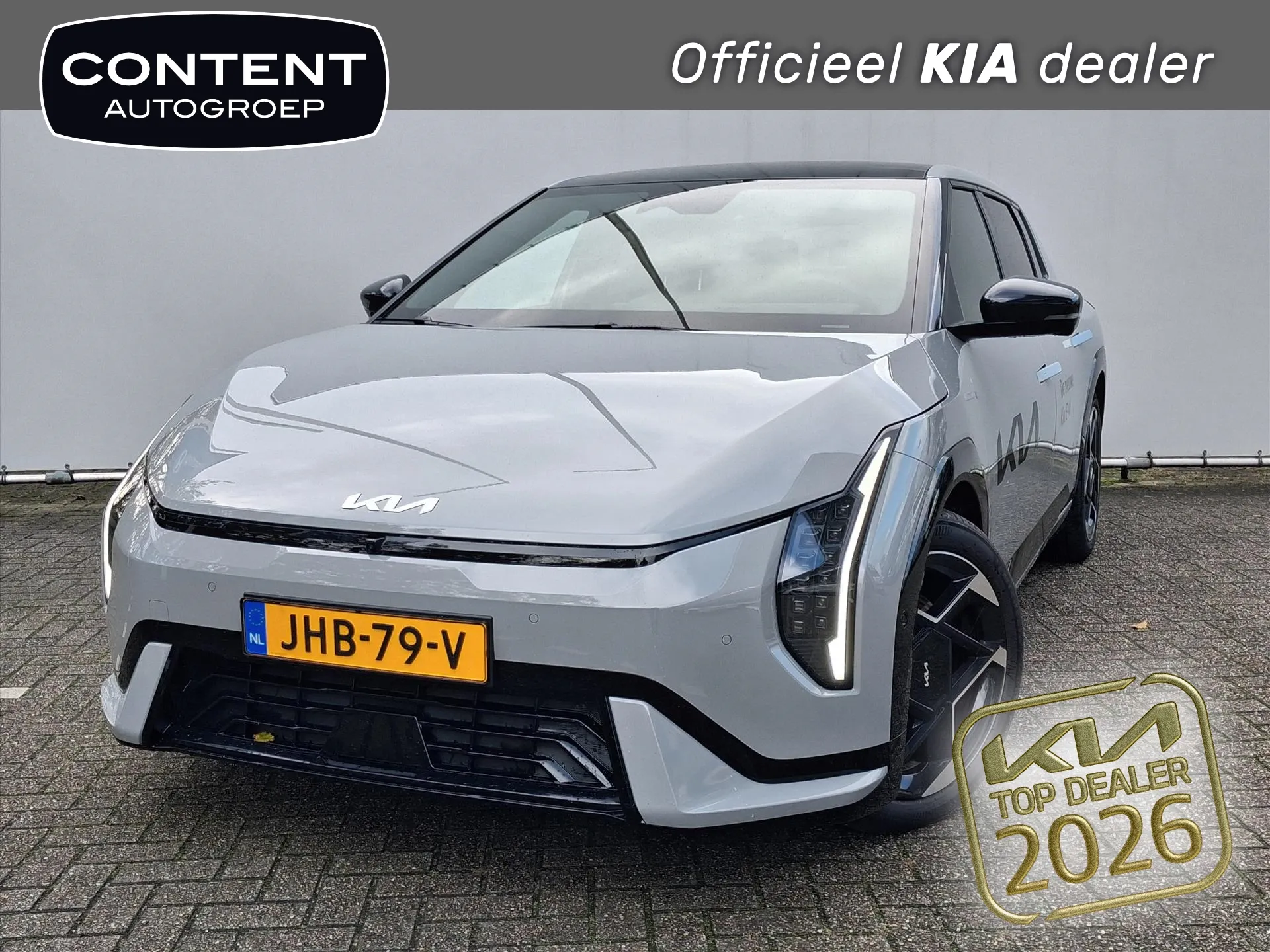Kia EV4 met kenteken JHB-79-V – vooraanzicht