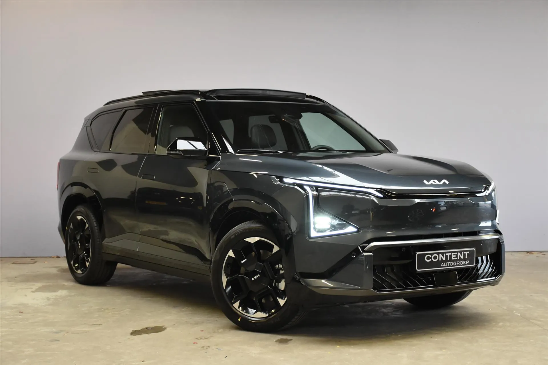 Kia EV5 met kenteken 72315 – dashboard