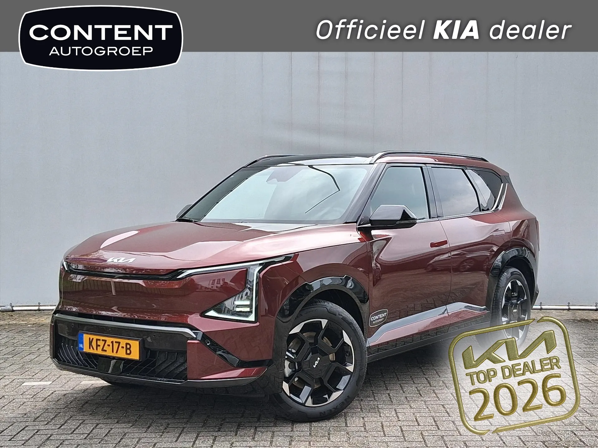 Kia EV5 met kenteken KFZ-17-B – vooraanzicht