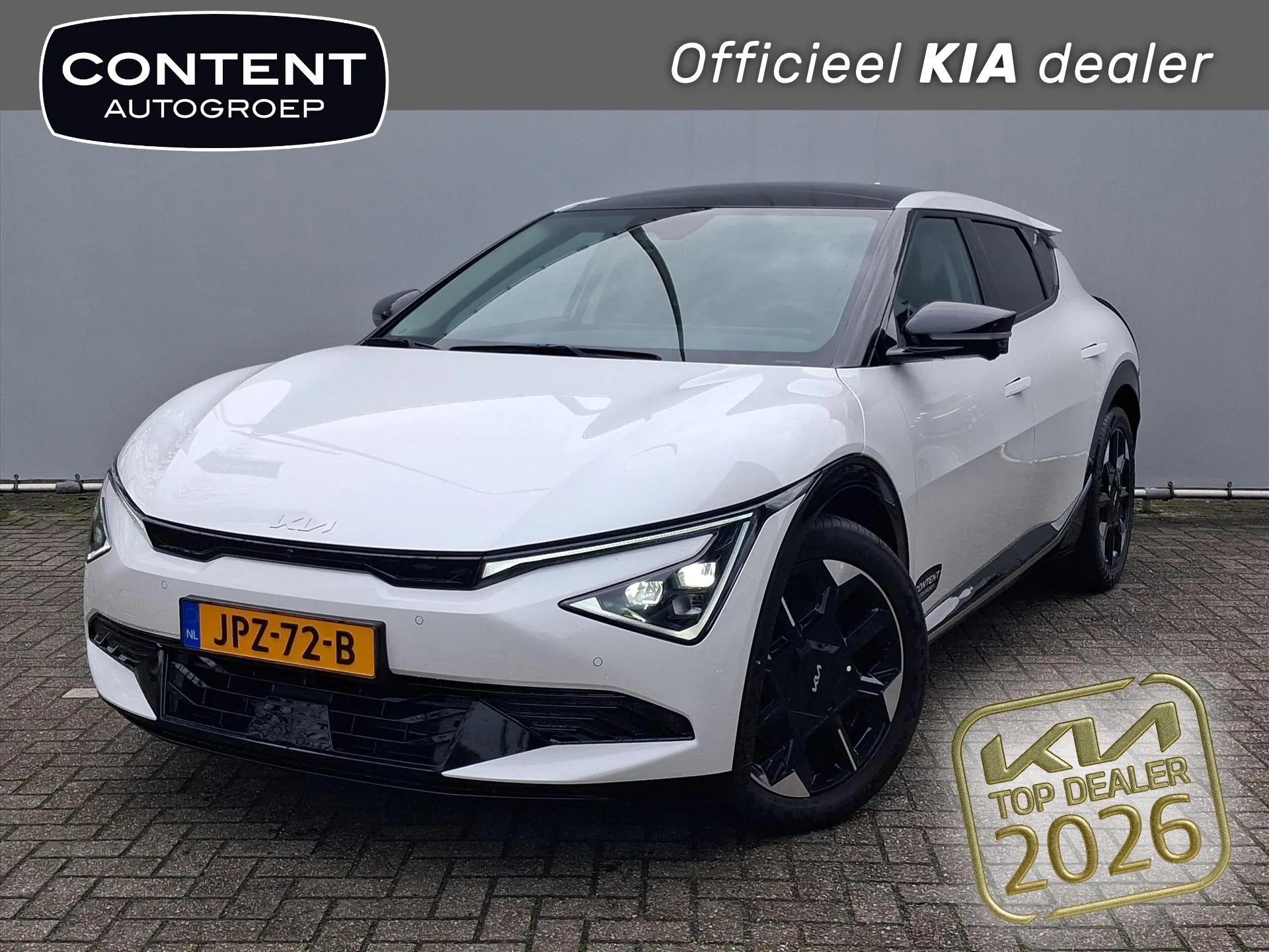 Kia EV6 met kenteken JPZ-72-B – vooraanzicht