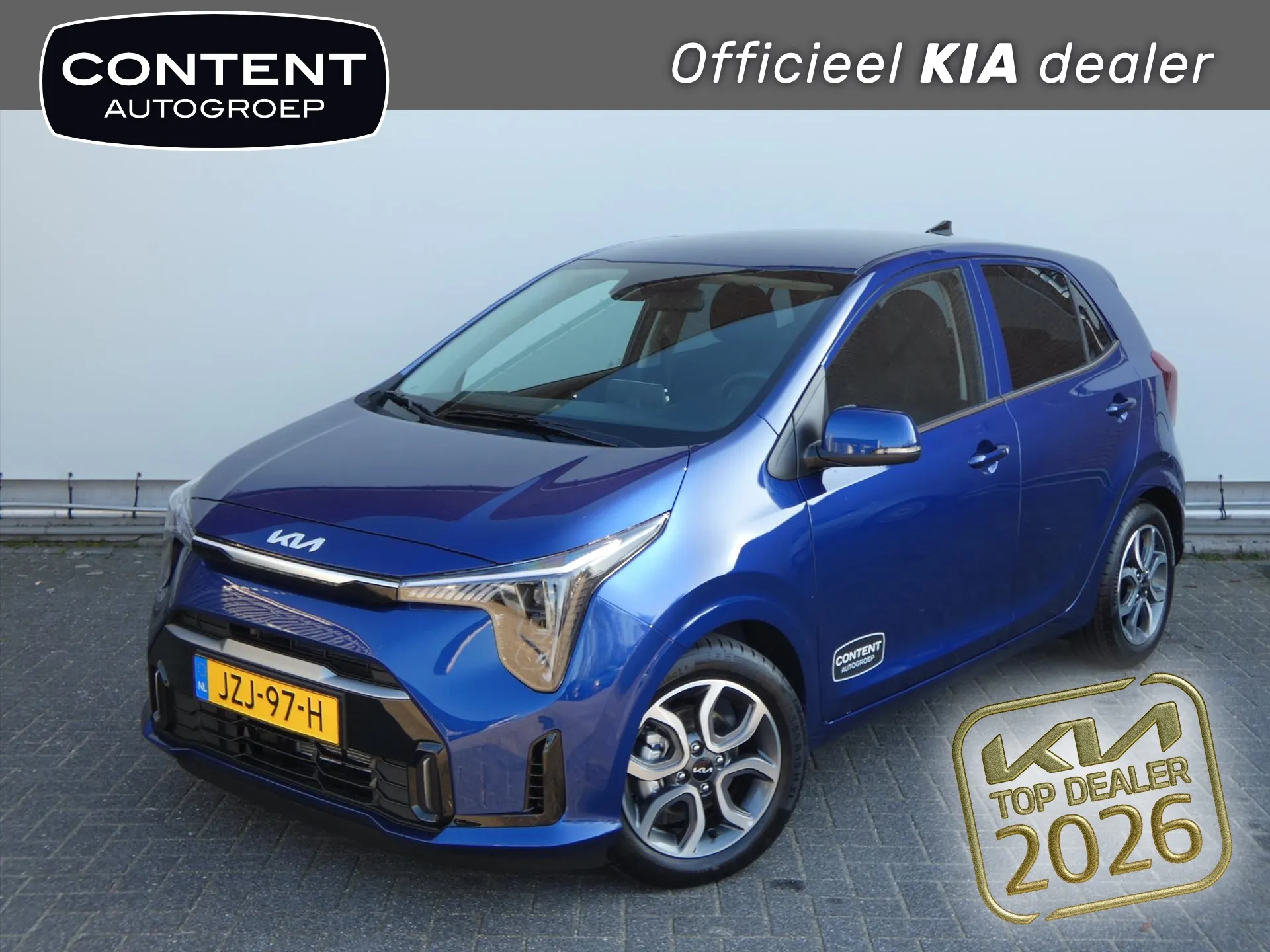Kia Picanto met kenteken JZJ-97-H – vooraanzicht