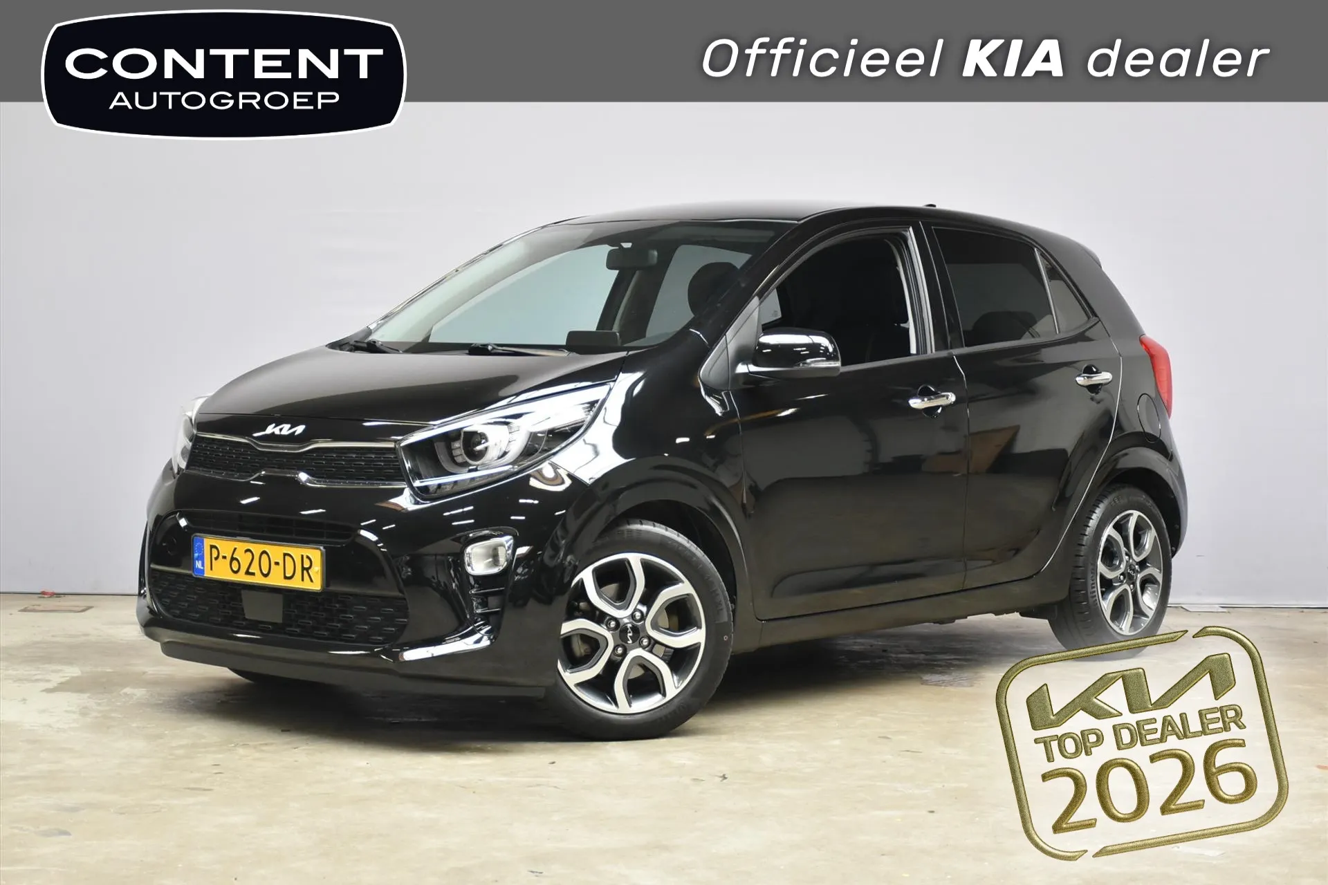 Kia Picanto met kenteken P-620-DR – vooraanzicht