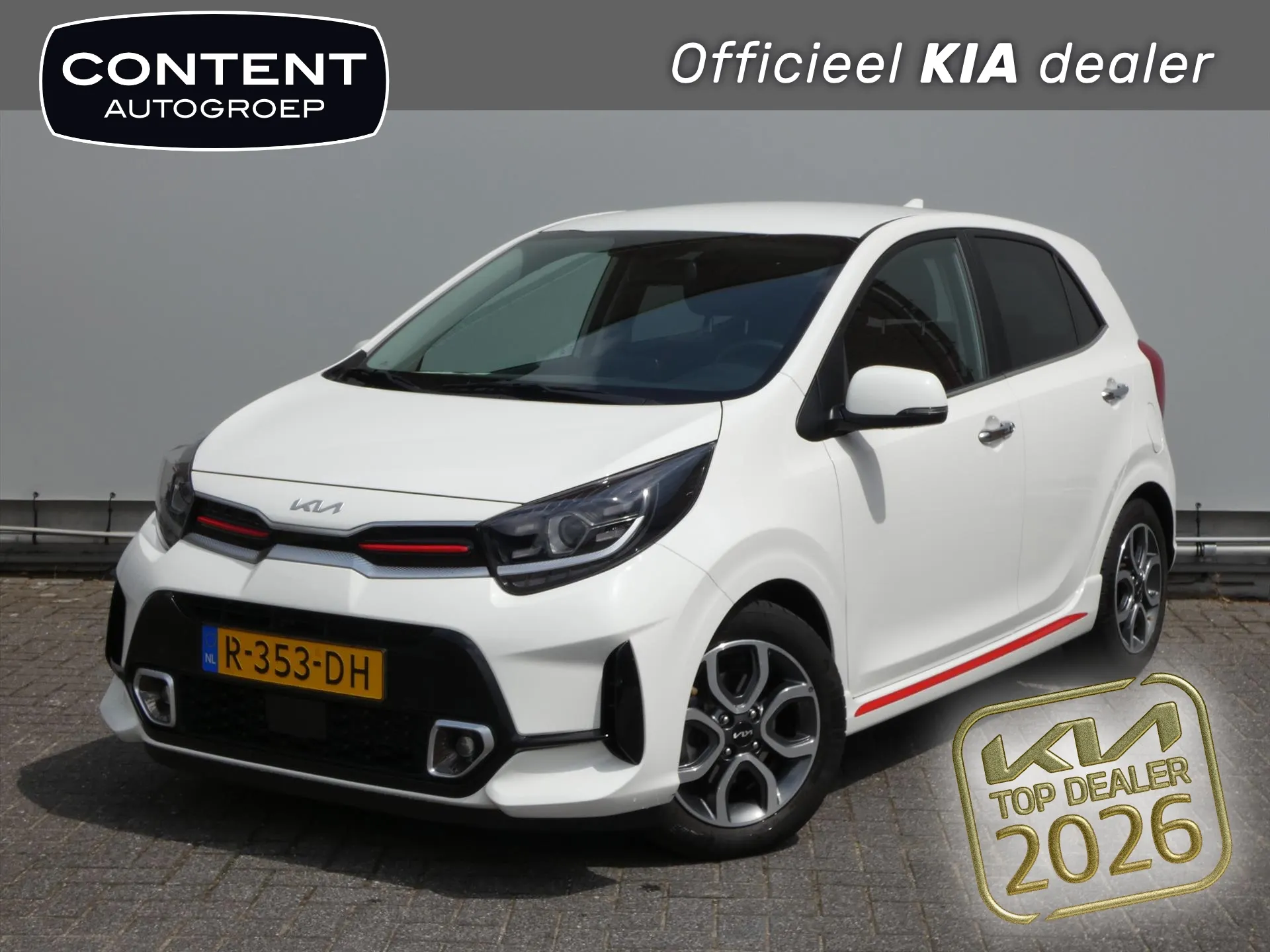 Kia Picanto met kenteken R-353-DH – vooraanzicht