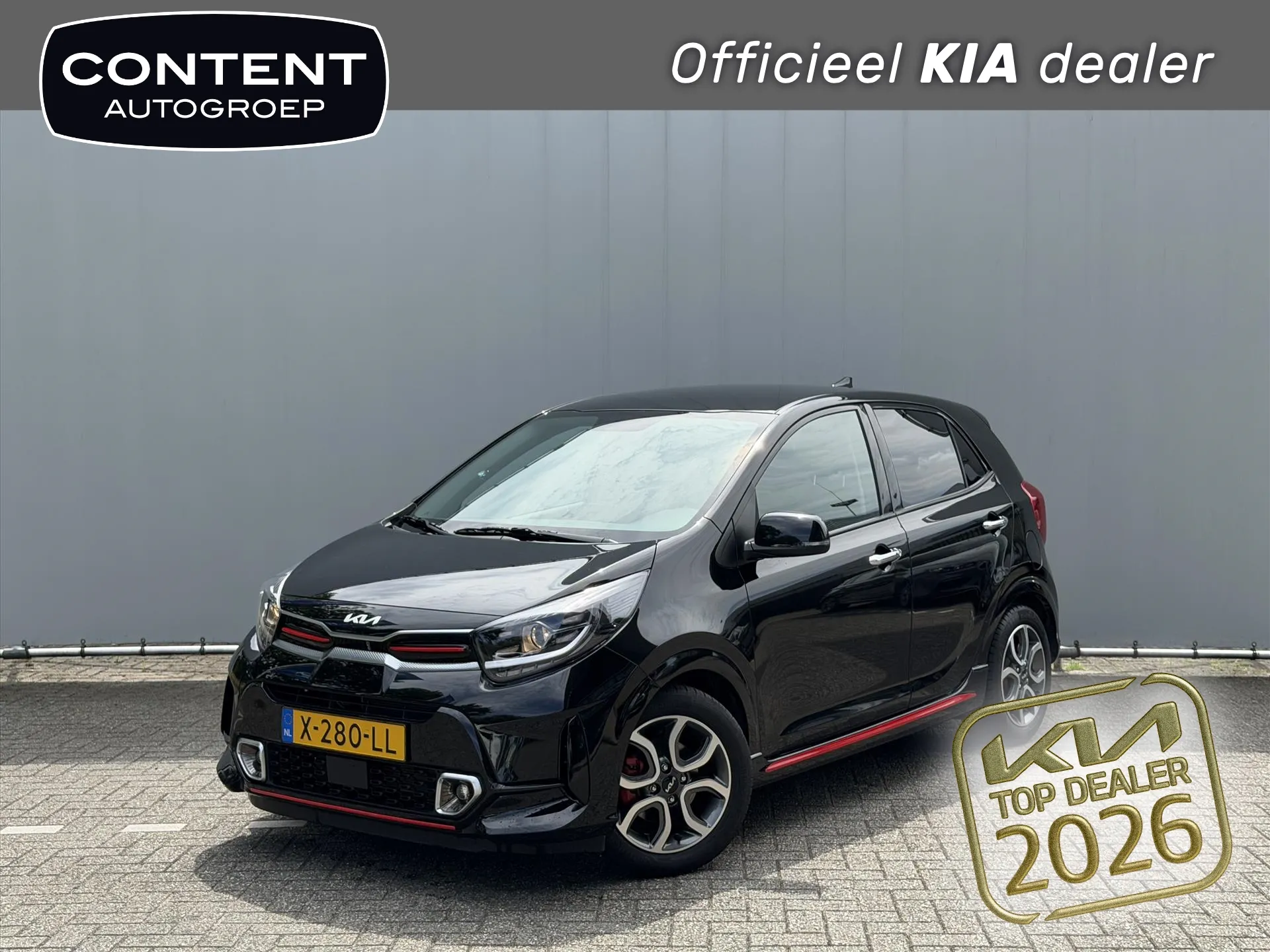 Kia Picanto met kenteken X-280-LL – vooraanzicht