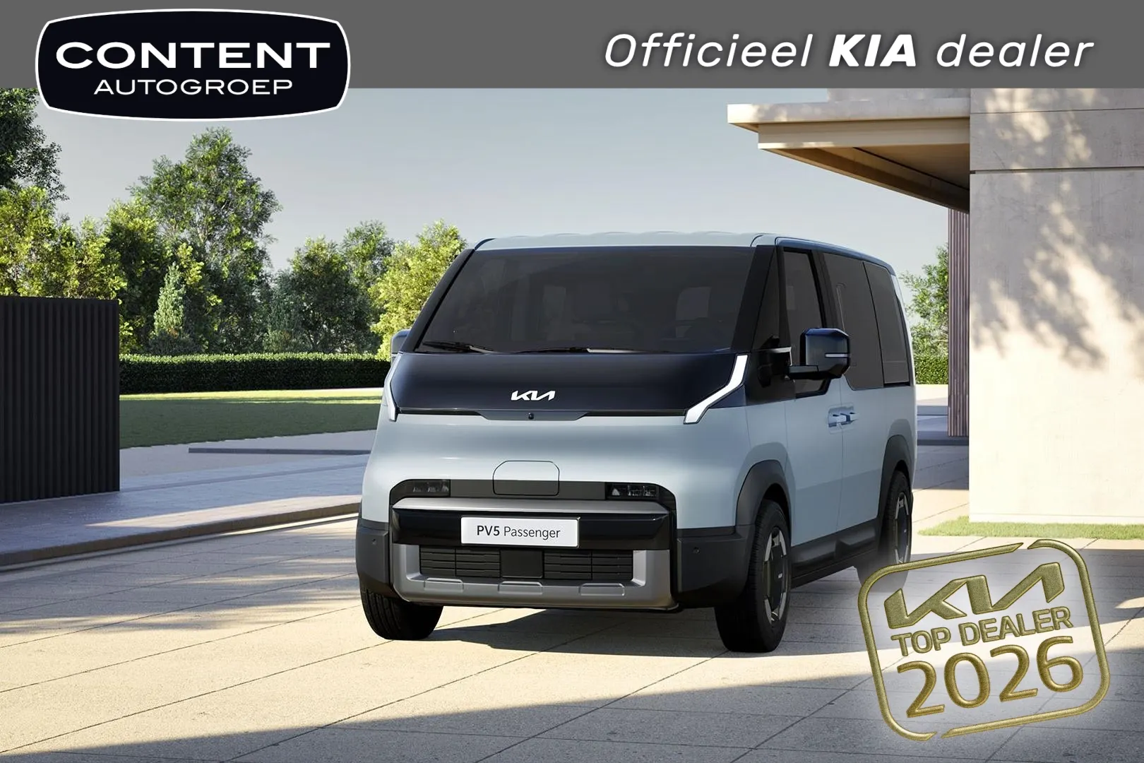 Kia PV5 met kenteken 71555 – vooraanzicht