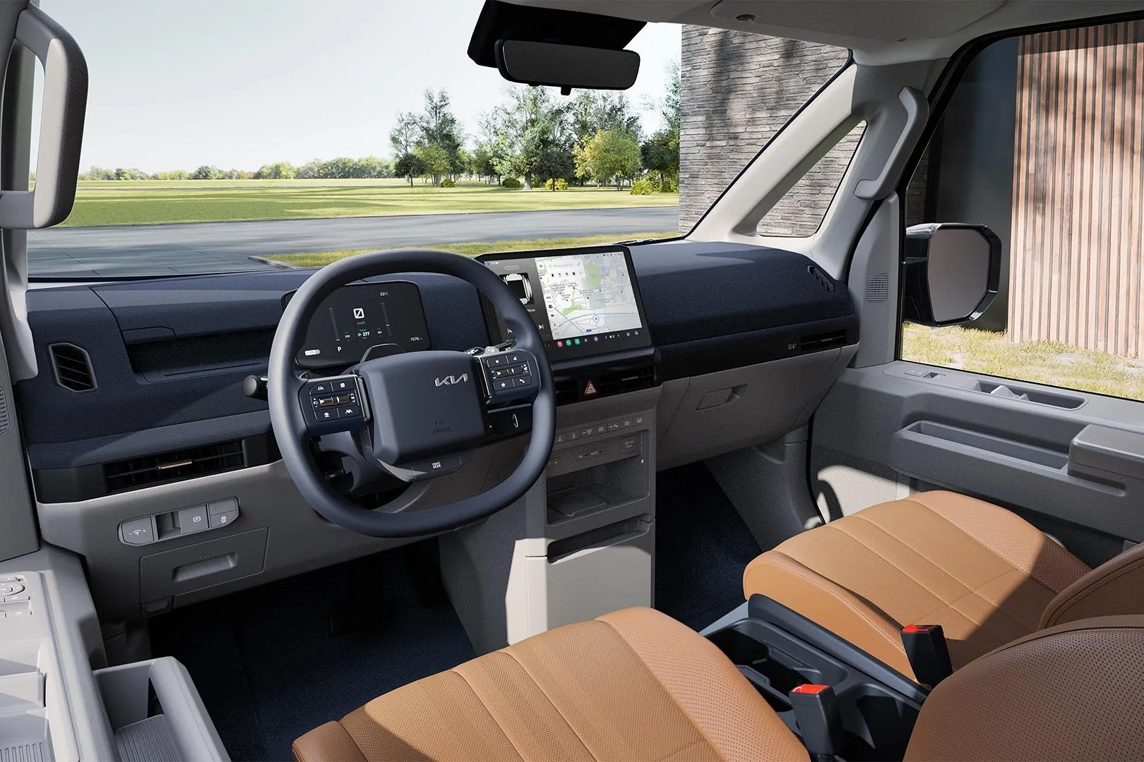 Kia PV5 met kenteken 72952 – dashboard
