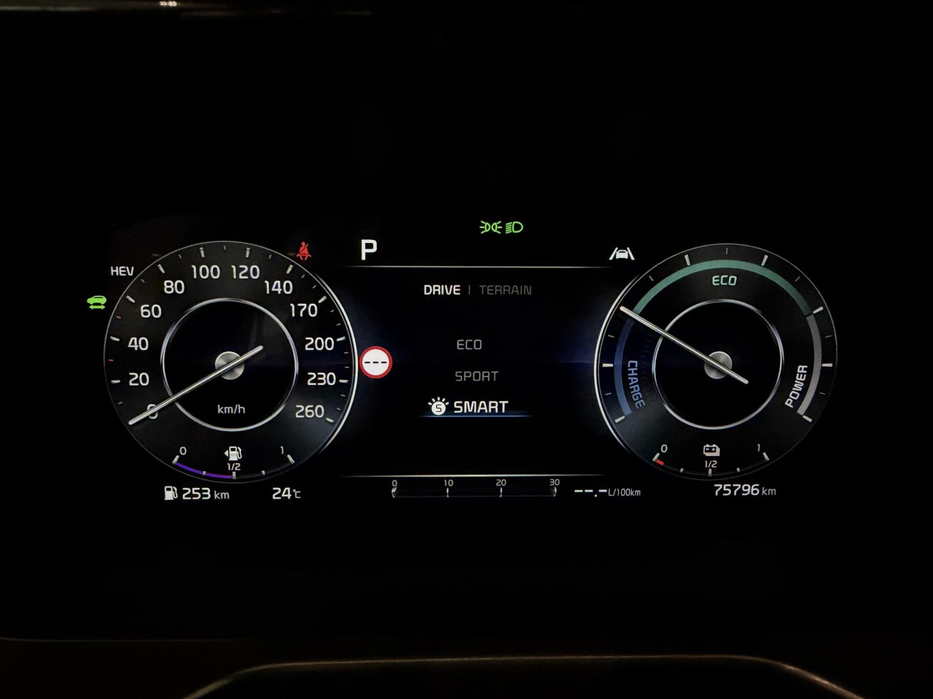 Kia Sorento met kenteken T-152-KJ – dashboard