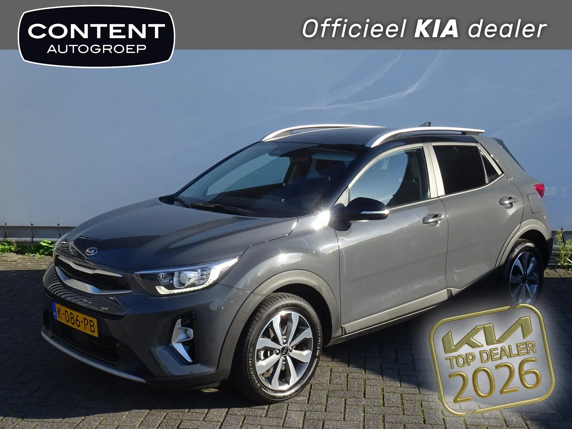 Kia Stonic met kenteken K-086-PB – vooraanzicht